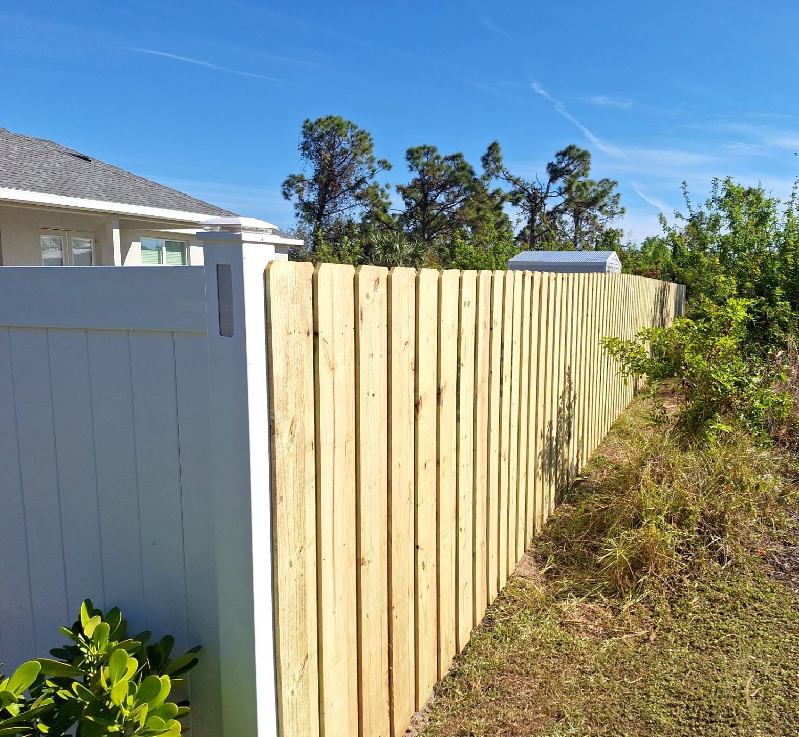 Wood Fence Installation using 6Ft Pressure Treated Wood Board On Board Privacy Fence by Asap fence and gates, LLC