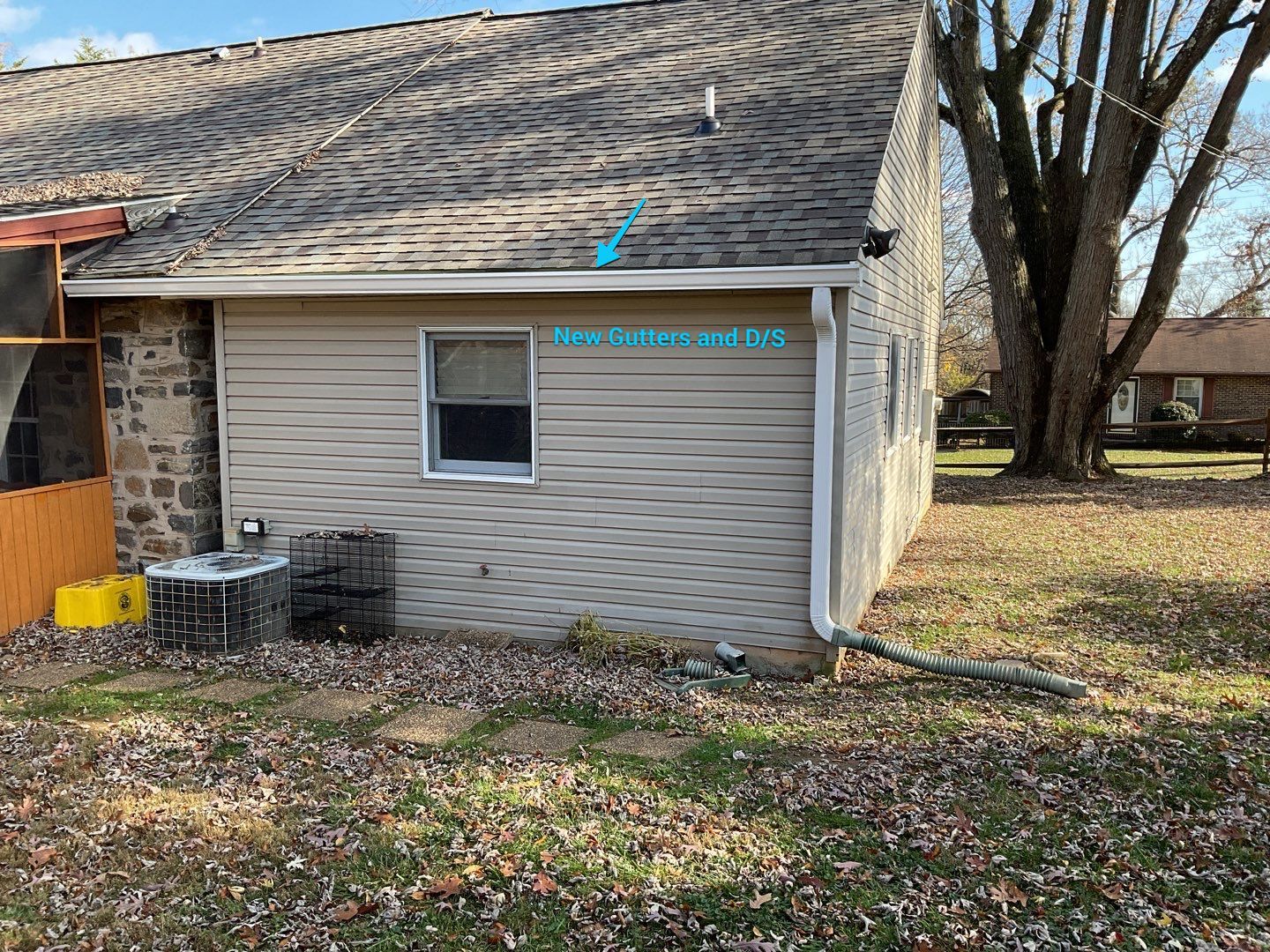 Gutter Installation using 6" Gutters & 3/4 " Downspouts by Alpha Design Services