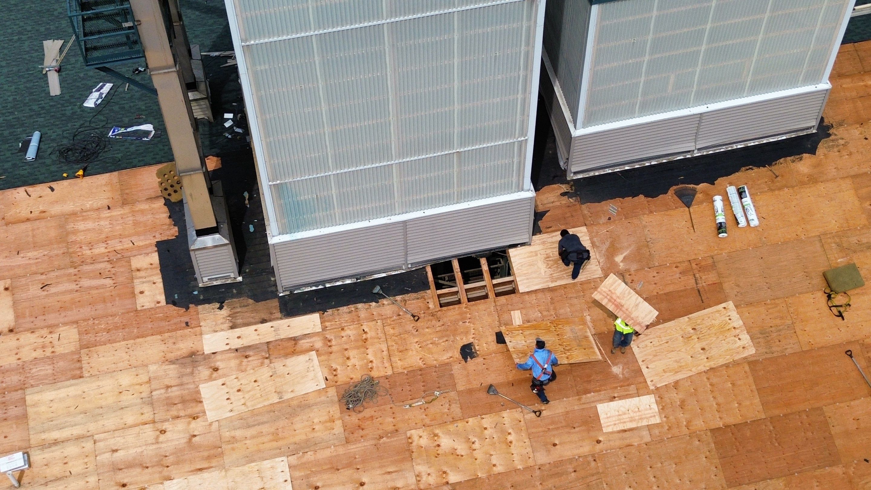 Commercial Roofing Installation using Timberline HDZ Shingles - Hunter Green by RoofX 