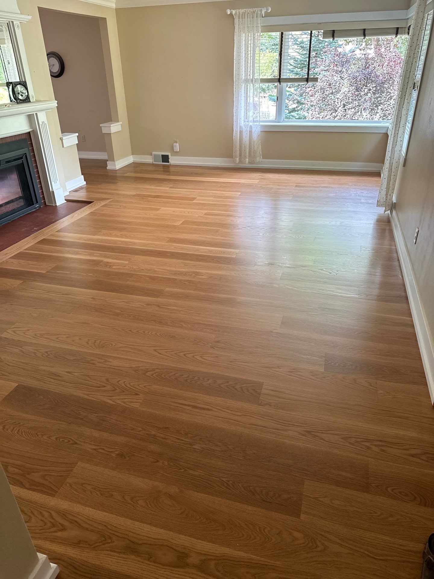 Hardwood flooring installation using White Oak 7" Select by Ann Arbor Hardwoods