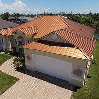 24ga 1.5" Mechanical Seam Copper Metallic  by Total Roofing System The Metal Roof Experts