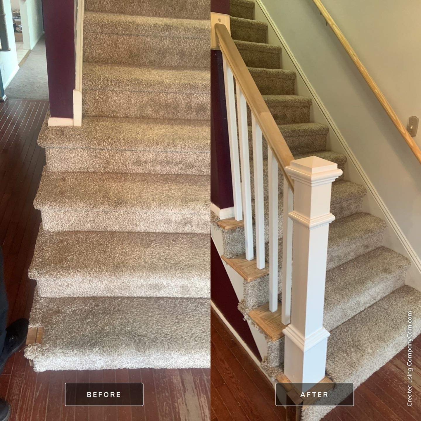Interior Handrail Replacement using Newel Post & Handrails by A1 NERDY HOMES LLC
