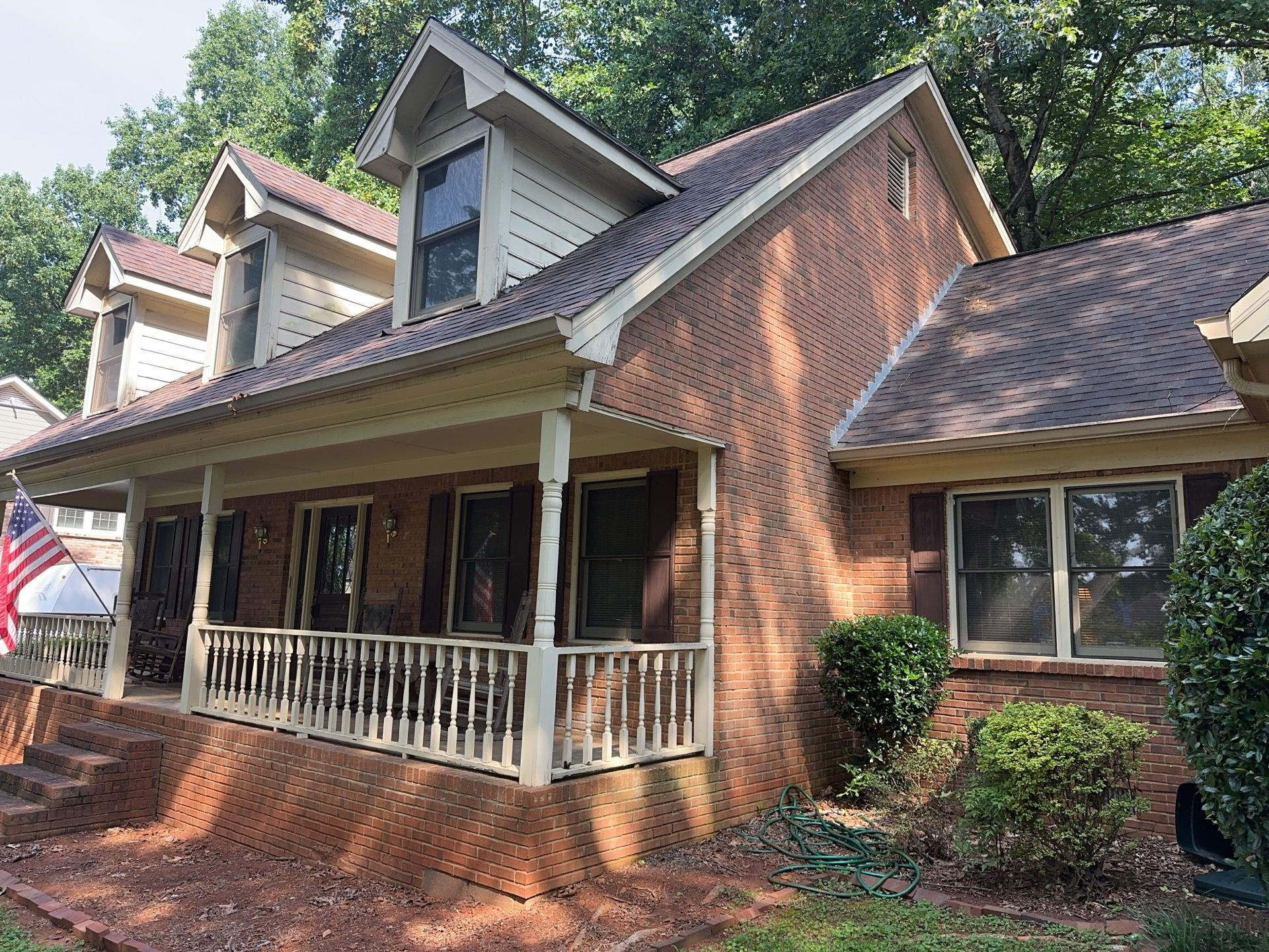 Dormer Siding Replacement and Exterior Painting in Lawrenceville, GA by Nelson Exteriors 