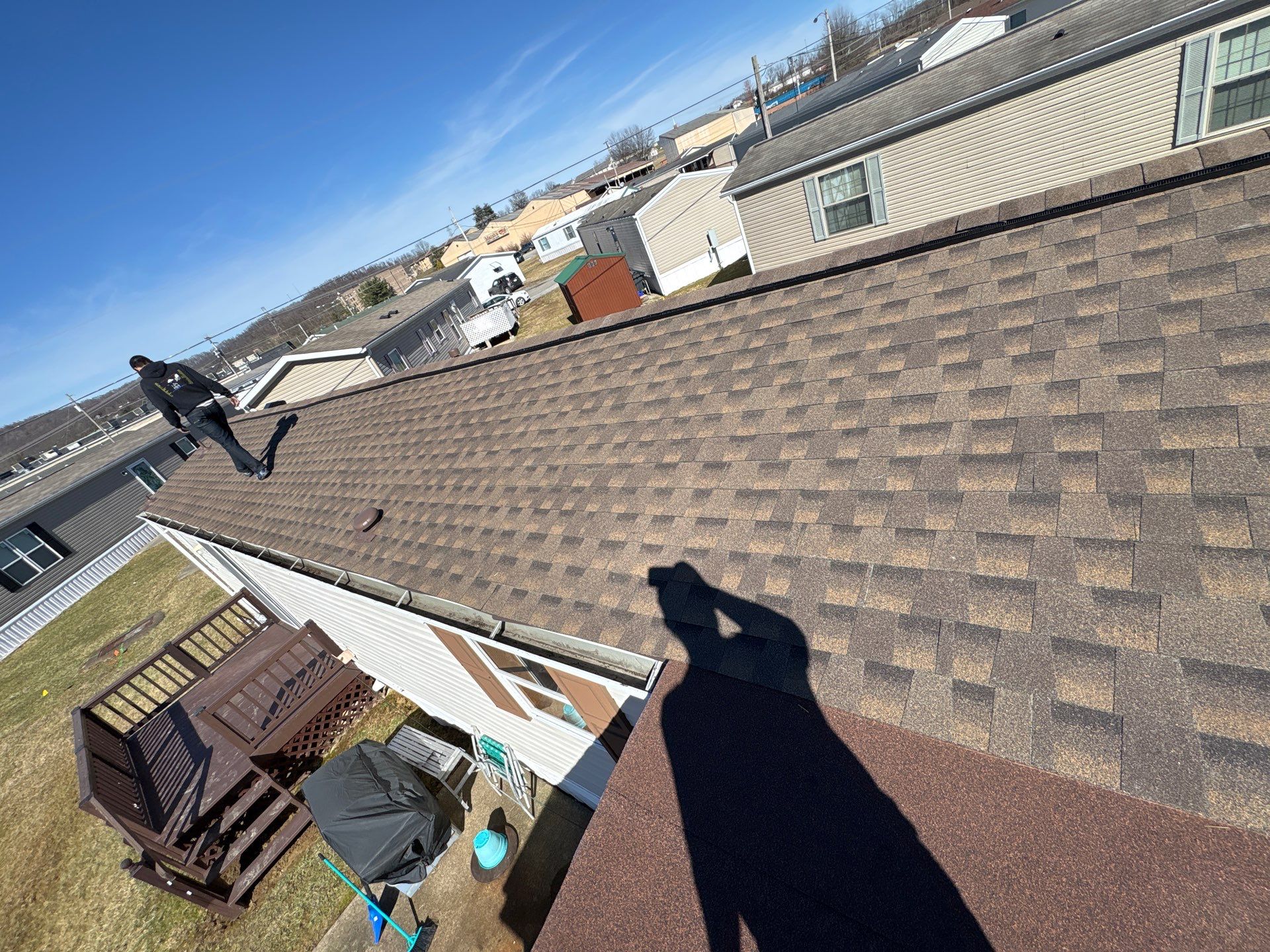 Residential Roofing Installation using GAF Timberline HDZ Barkwood by Rainstoppers Roofing