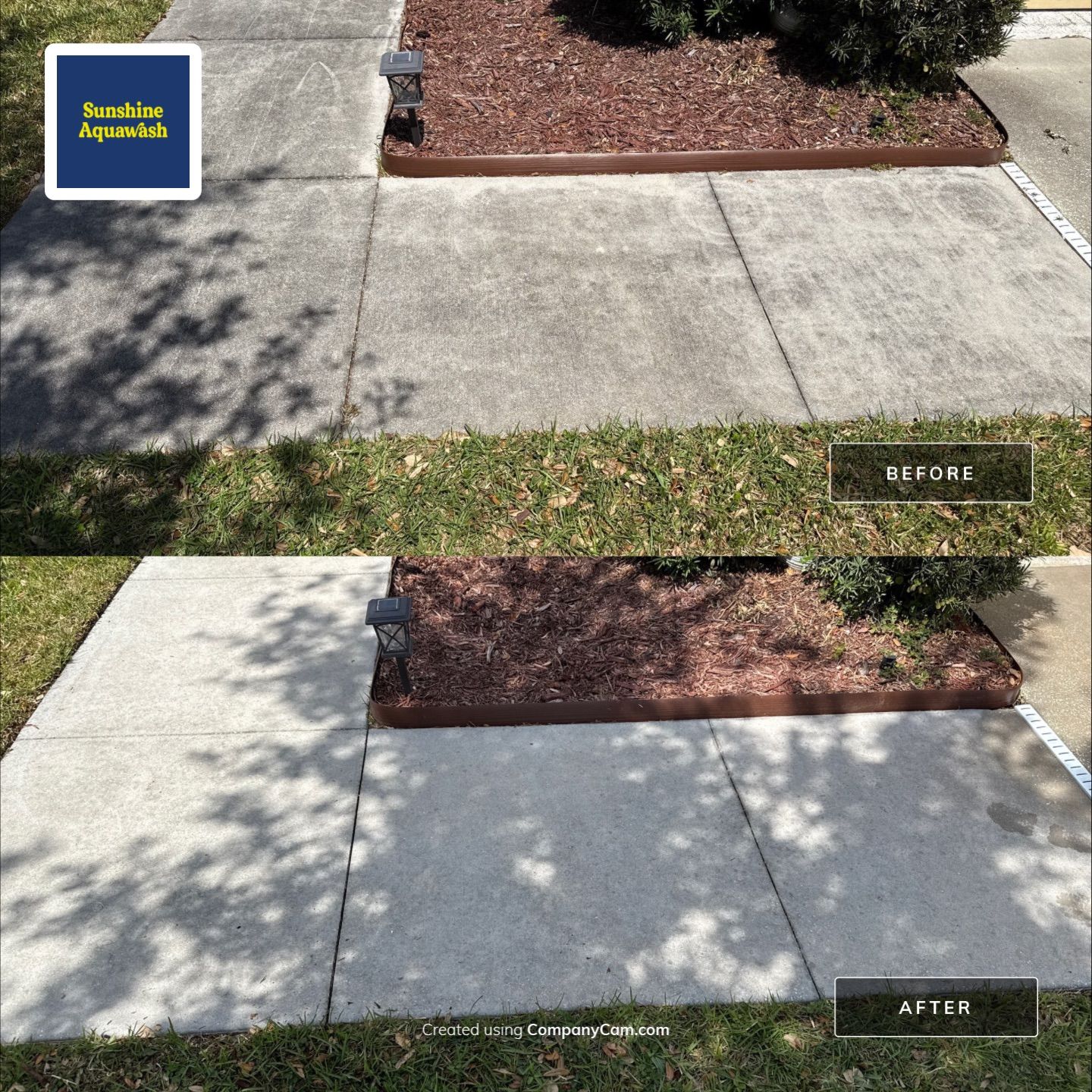 Driveway & Rear Wall Soft Wash | Lexington Community | Parrish, FL | Sunshine AquaWash by Sunshine AquaWash