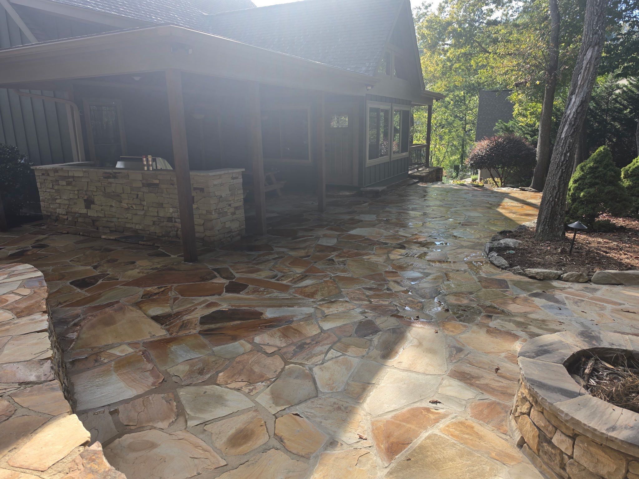Mills River Residential Exterior Rejuvenation and Roof Cleaning Project by Bright Home Connections