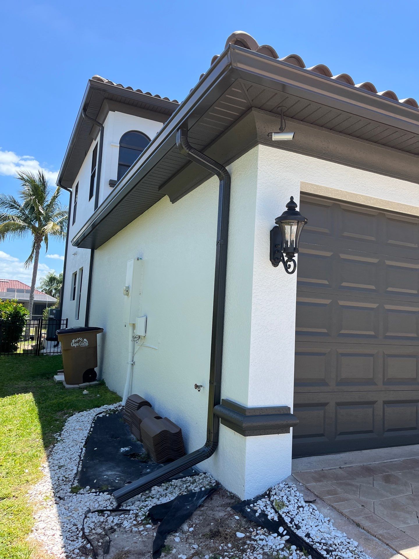 Stylish seamless gutters in Cape Coral FL by Gutter Professors
