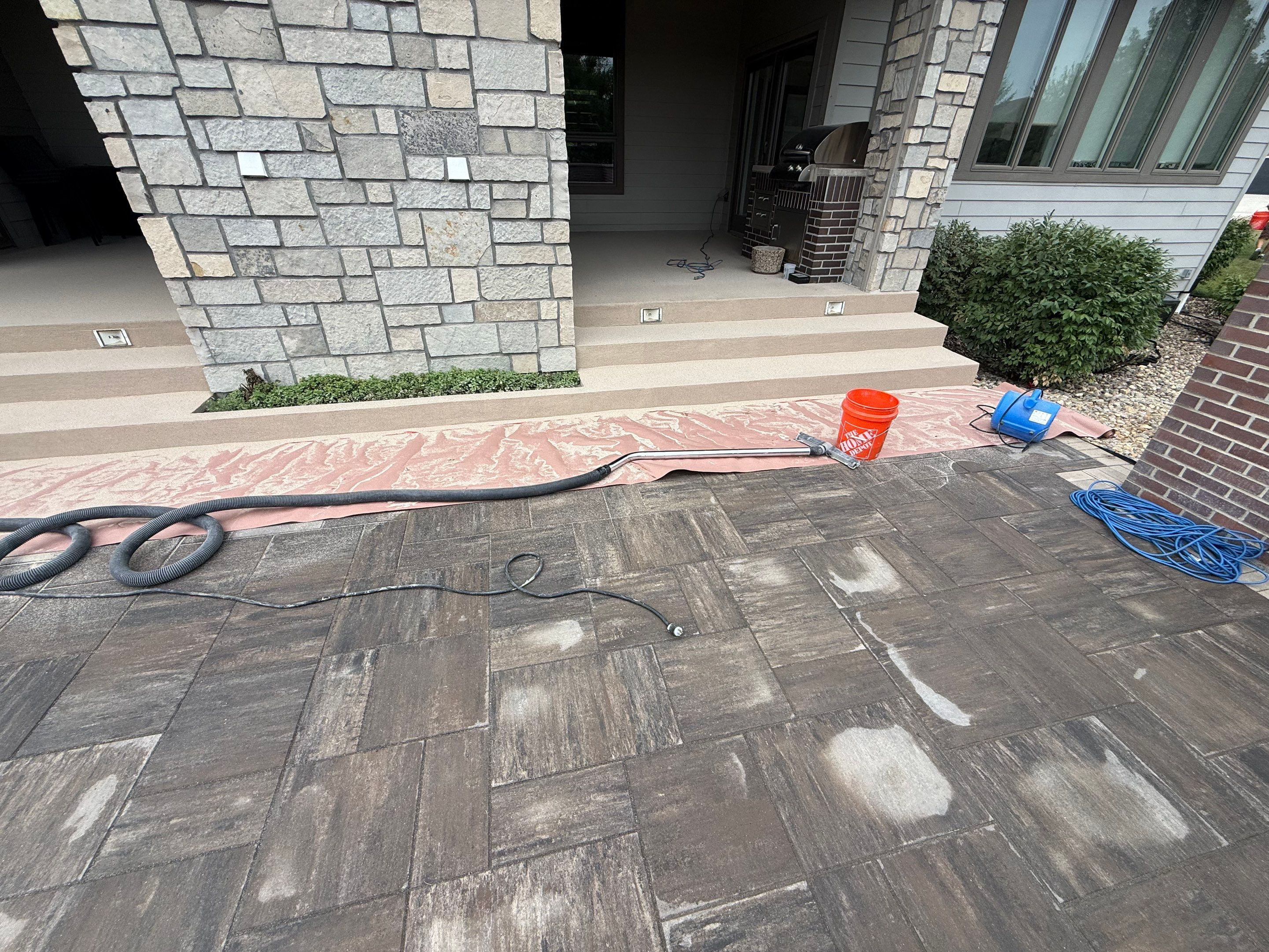 Sioux Falls Patio Concrete Coating and Porch Step Repair by Select Painting, Coatings & Garage Cabinets