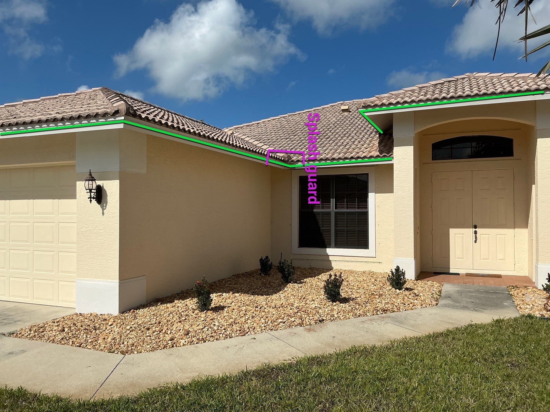 Bronze Seamless Gutters using 3X4 Elbow Downspout in Bonita Springs FL by Gutter Professors