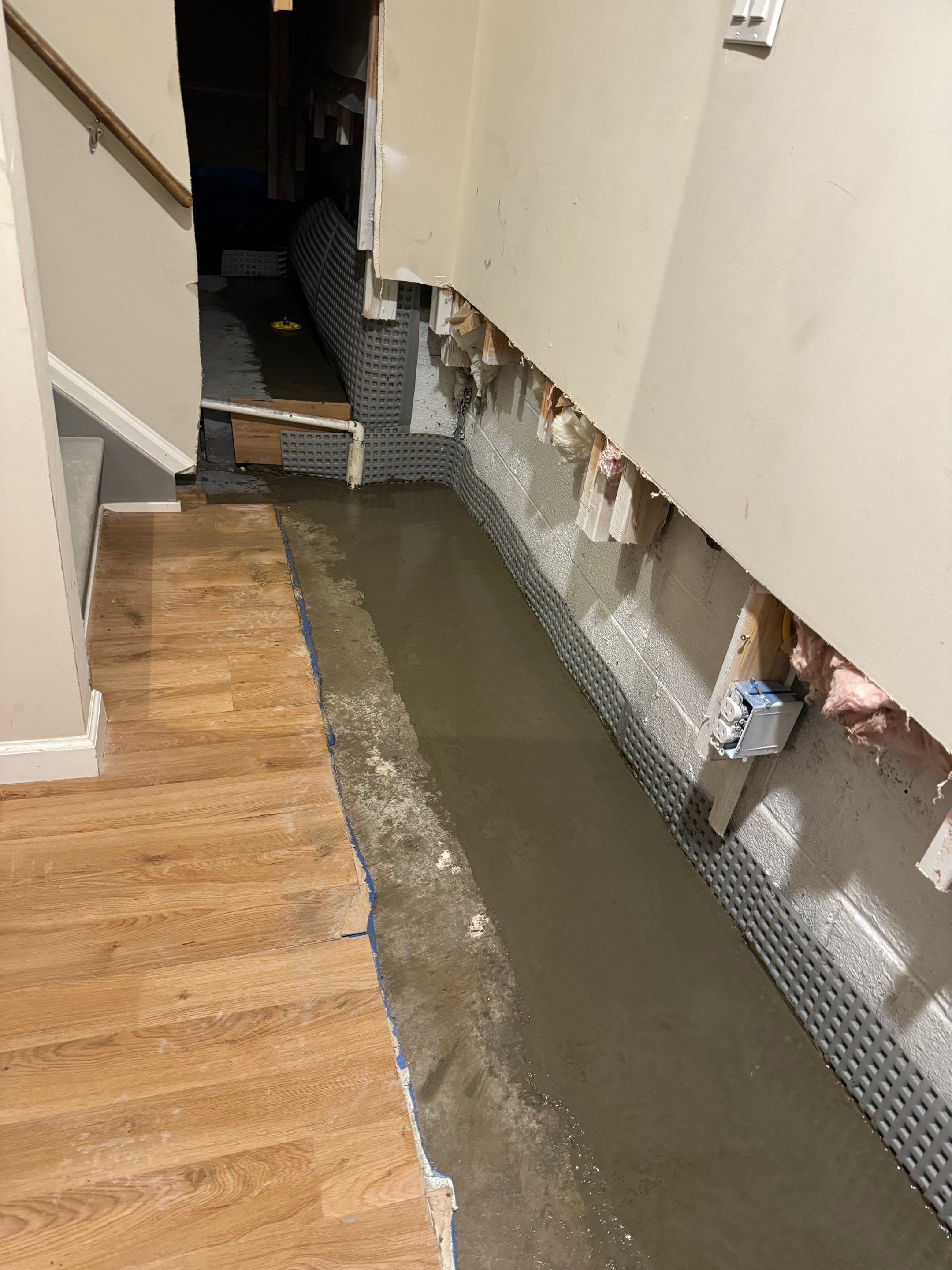 Interior French Drain & Wall Vapor Barrier Boonton NJ by Pure Service Pro, LLC 