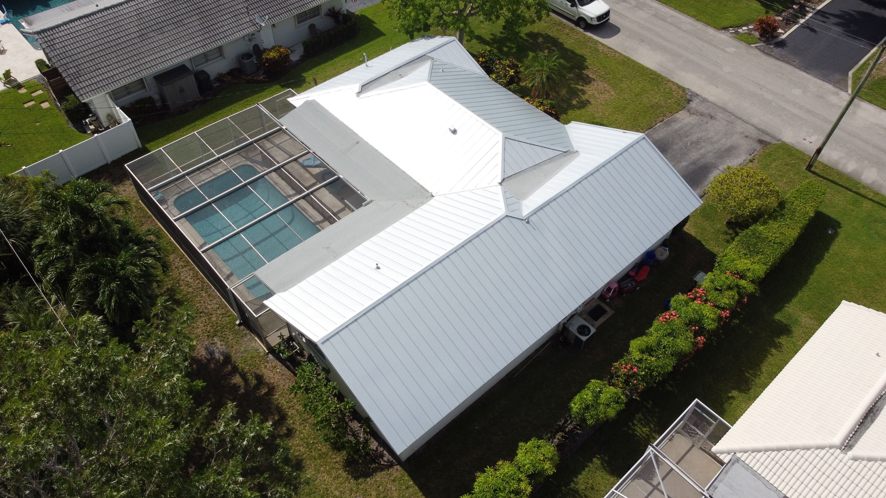 Residential Roofing Installation using 1" Nail strip metal roof by BLUES BROTHERS ROOFING