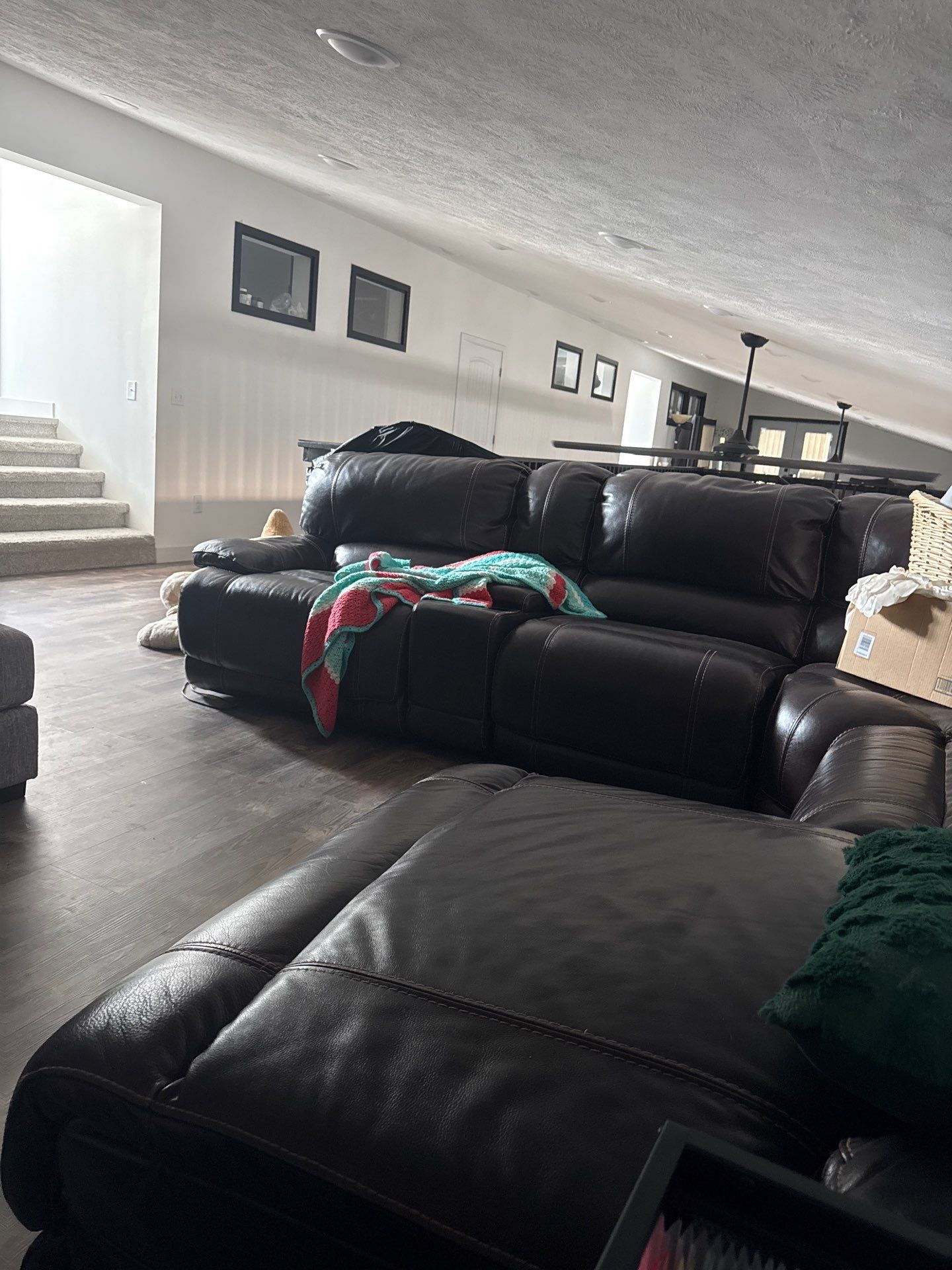 Scottsbluff Living Room Floor Remodel with Luxury Vinyl Planks by CompanyCam Sales Demo