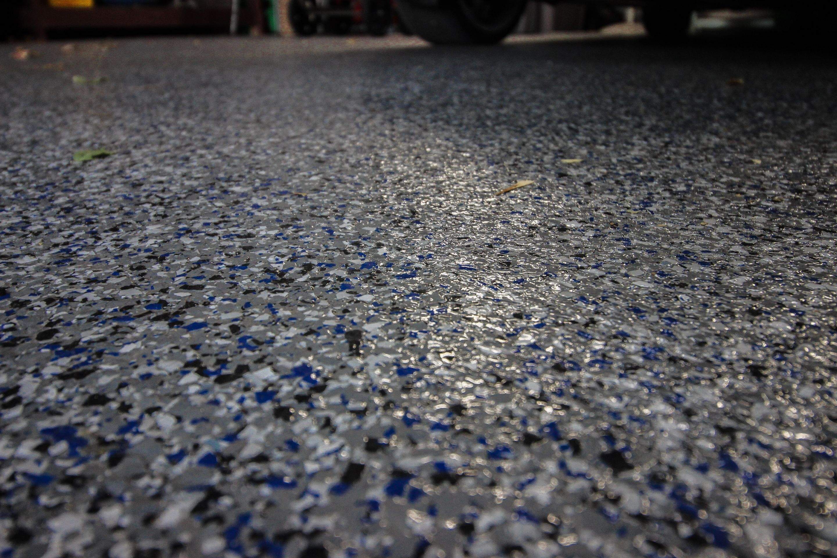 Garage Floor using Galaxy Blue by Your1DayFloor.com