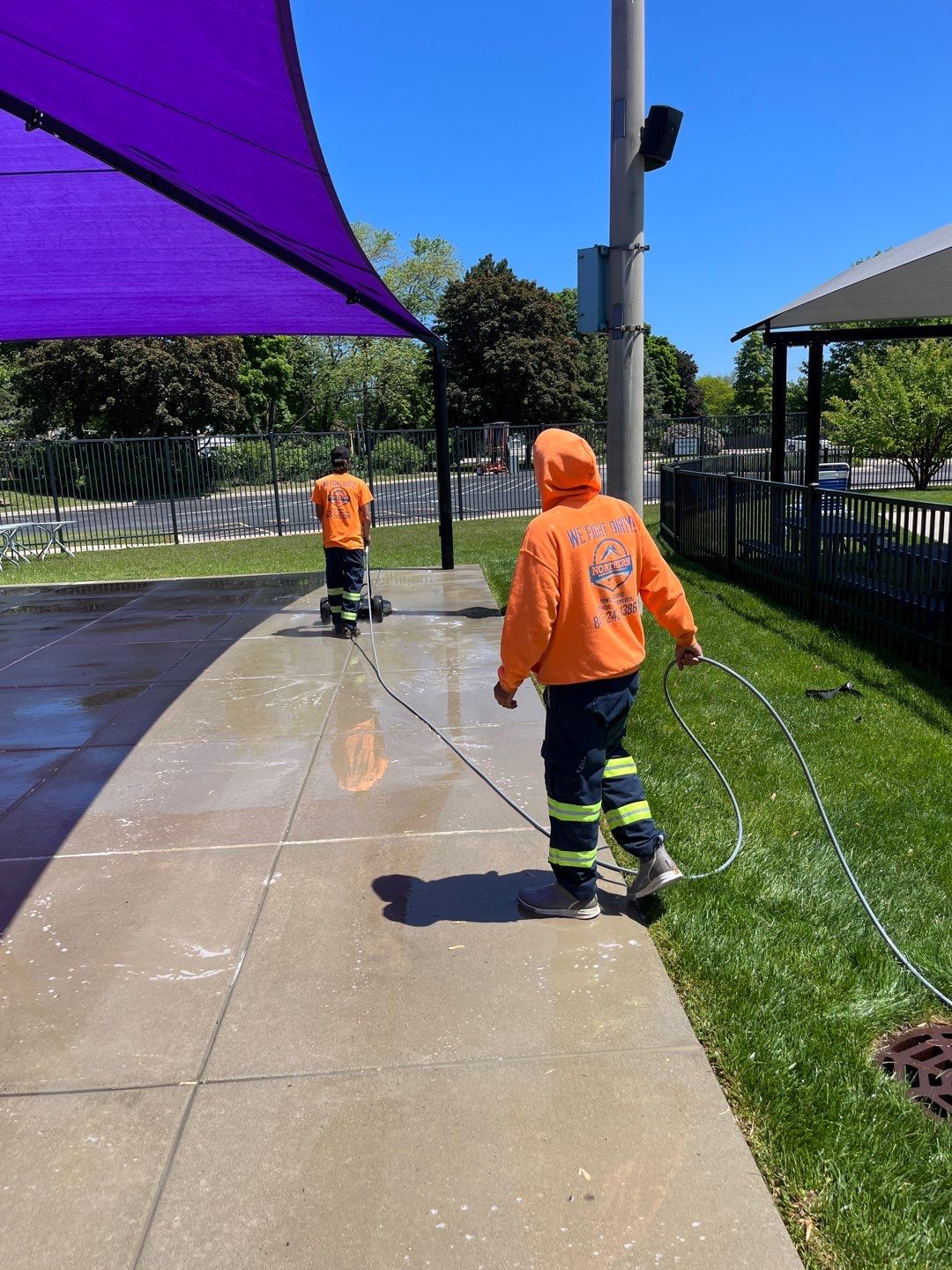 Northbrook, IL Park Dist. annual cleaning by Northern Power Washing LLC.