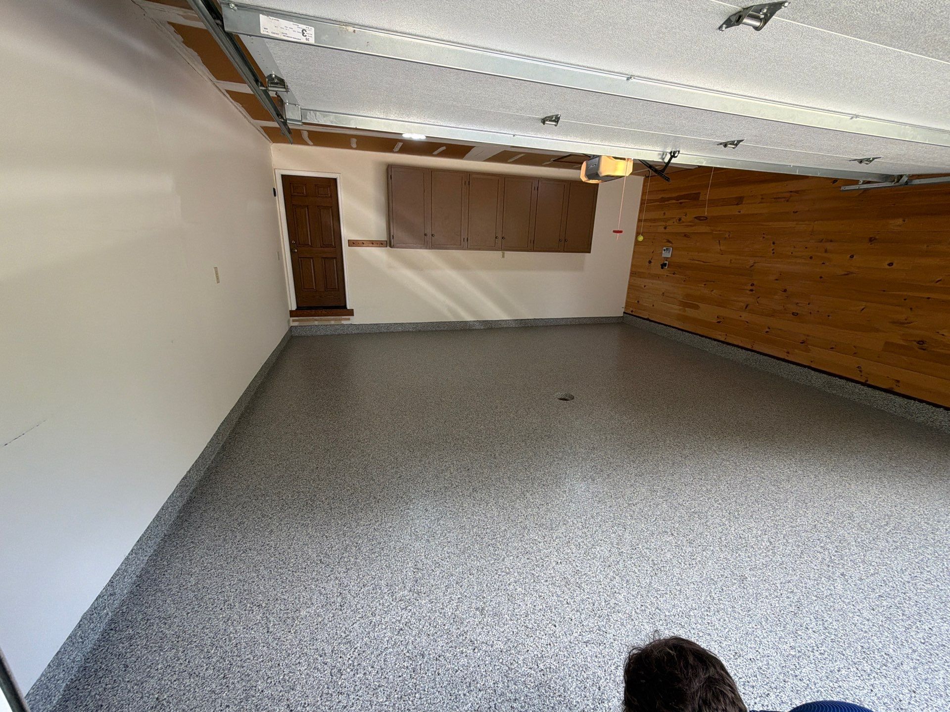 Gray Speckled Epoxy Flake Floor Coating in Muskegon by Gordon Painting
