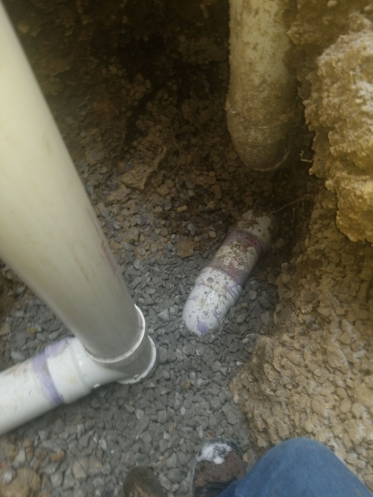 House Trap Replacement and new cleanout using 4" pvc by Sureway Comfort John Wilcox Plumbing Heating Cooling
