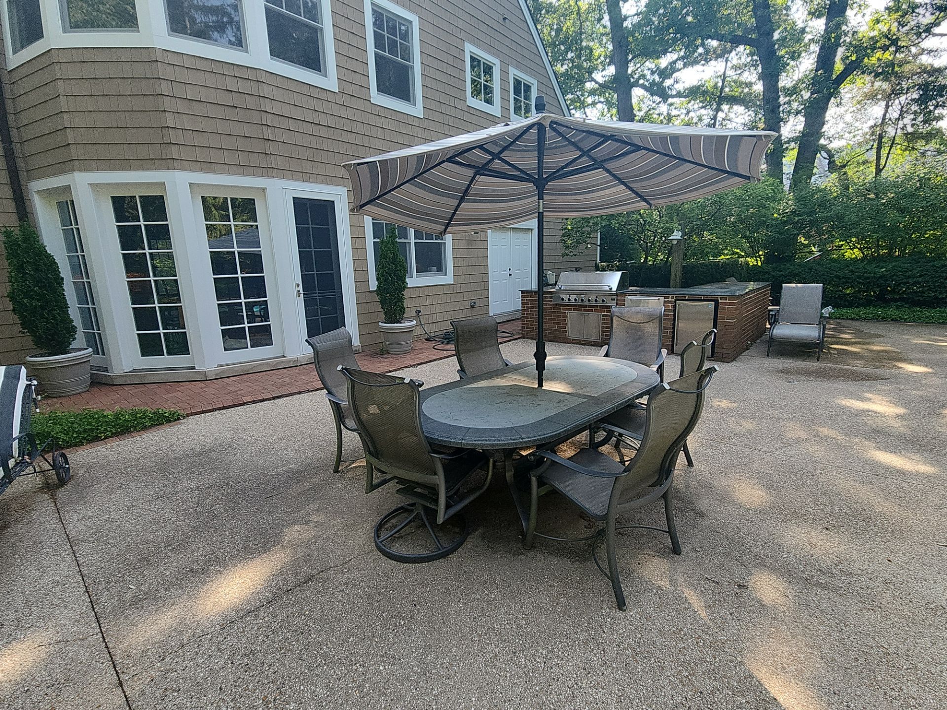 Highland Park brick cleaning by Northern Power Washing LLC.