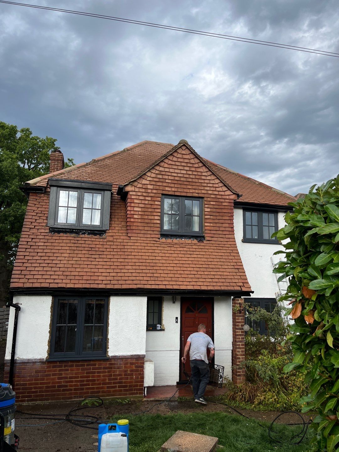 Roof Clean  - Moss Removal - Gutter Clean using Honda 15lpm Low Pressure Washing Machine by Ges Exterior Cleaning ltd