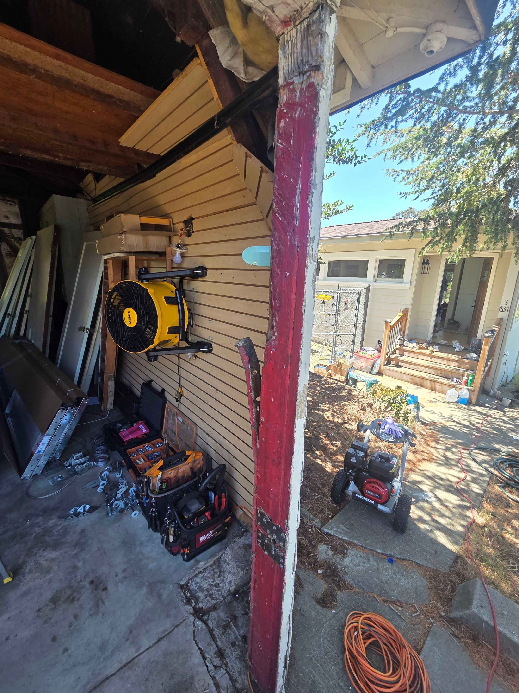 Detached Garage Complete Panel Replacement and Structural Header Repair in Hayward CA by Valiant Garage Door
