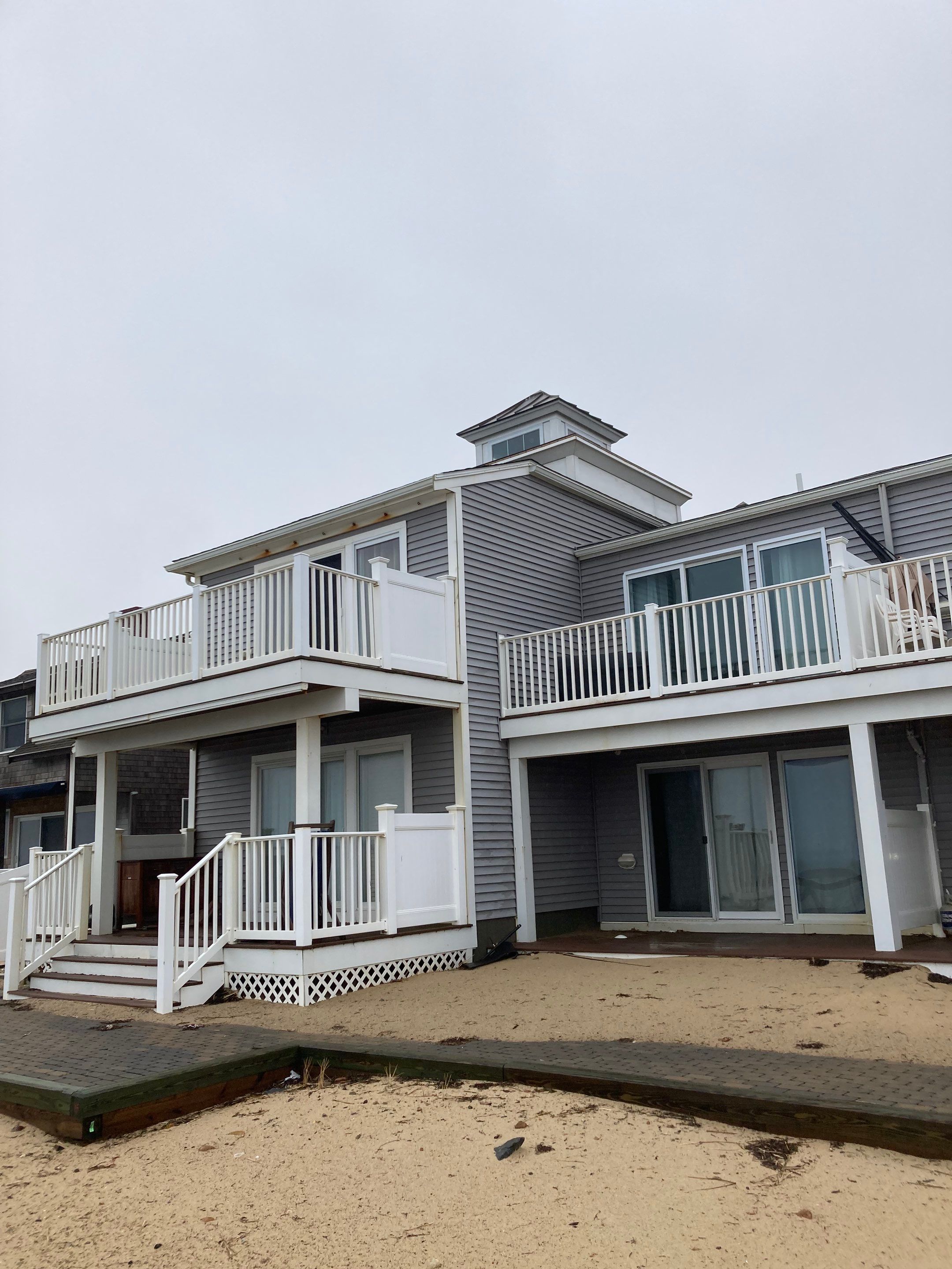 Gutter Installation using 6" K-Style Aluminum Gutter on the Seaside Inn in Truro, MA by Gutter Pro Enterprises