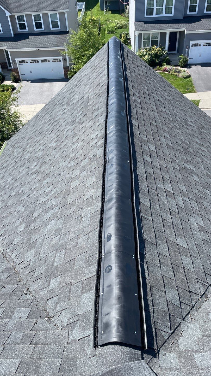 Residential Ridge Vent Installation in Middletown by Frederick Roof Repair
