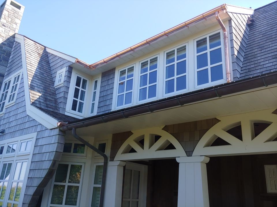Orleans, Ma Gutter Installation using 6" Half Round Copper Gutter by Gutter Pro Enterprises