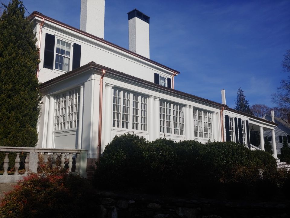 Hingham, MA Gutter Installation using 5" K-Style Copper Gutter by Gutter Pro Enterprises