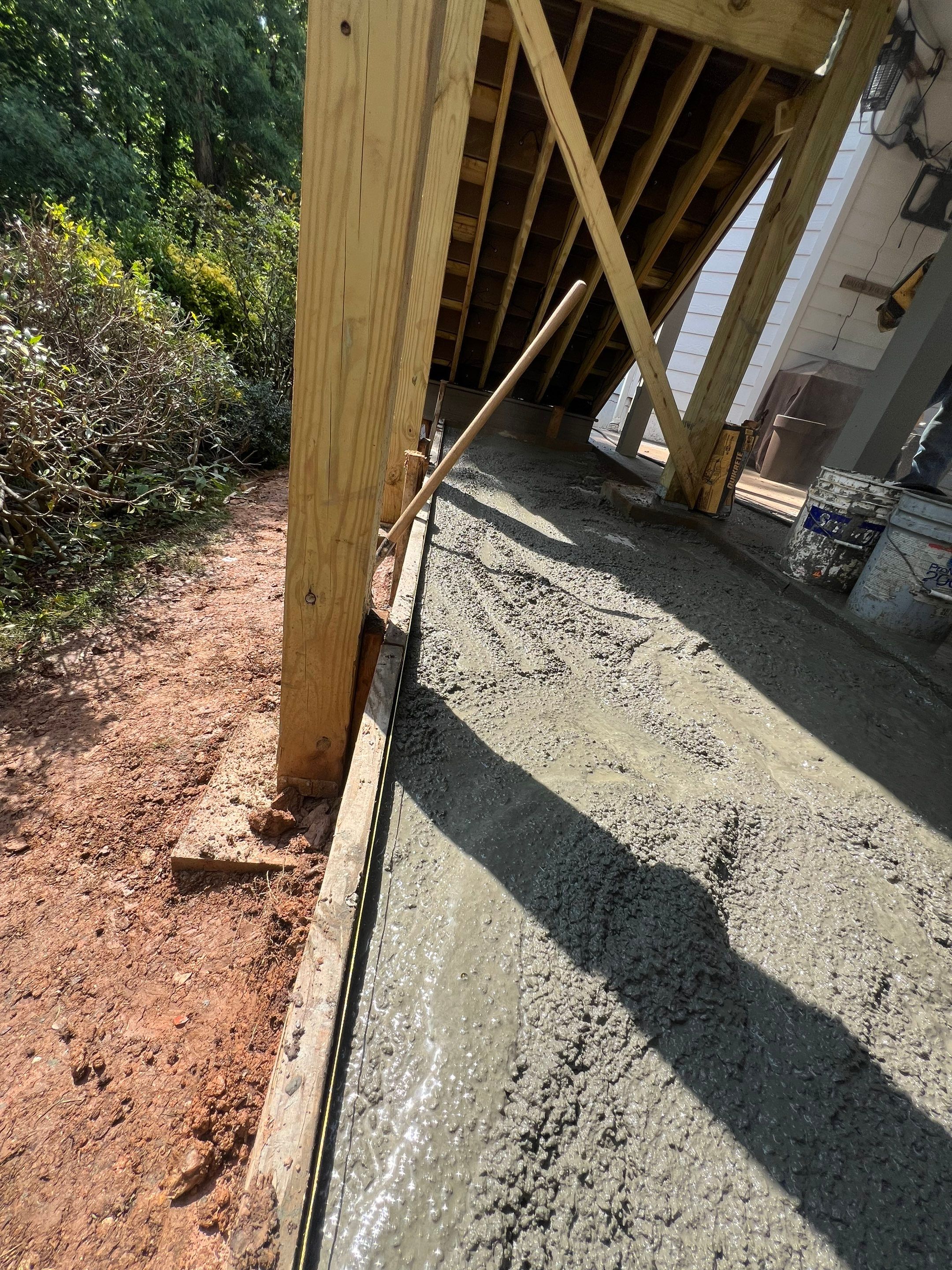 Elevated Composite Deck and Concrete Landing Installation in Kennesaw by Swift Home Renovations