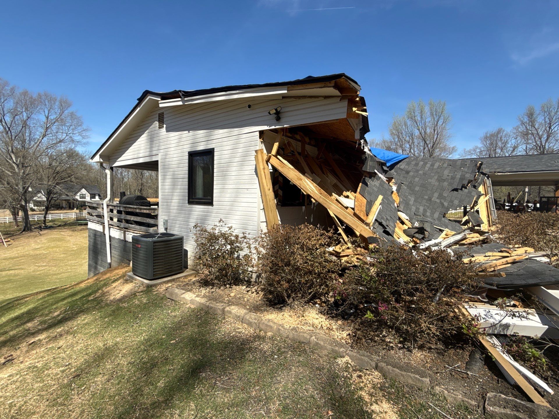 Structural Roof Restoration and Porch Repair in Hernando MS by Revival Roofing Services