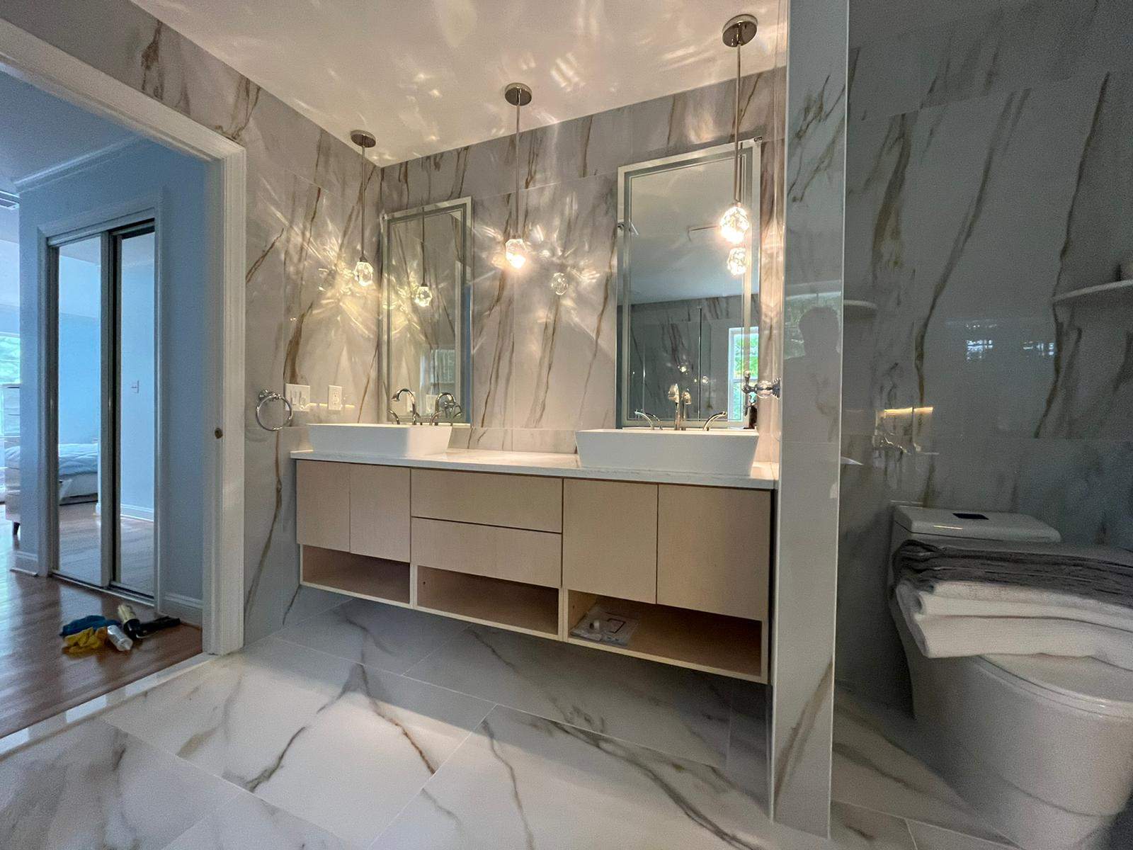 Bathroom Remodel using Tile by Home Concepts Construction