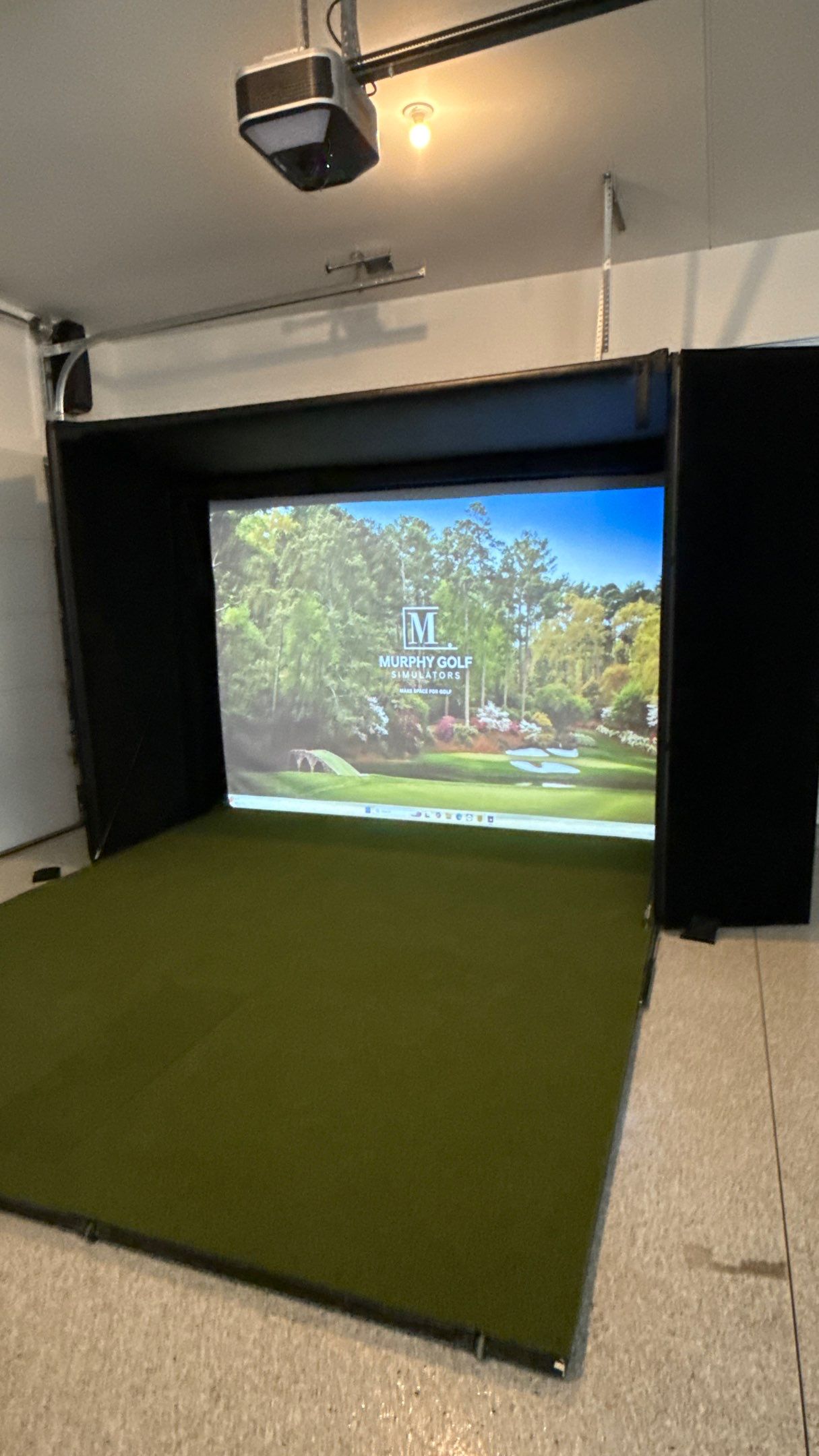 Ben Took It To The Next Level With a Golf Simulator by Banner Garage