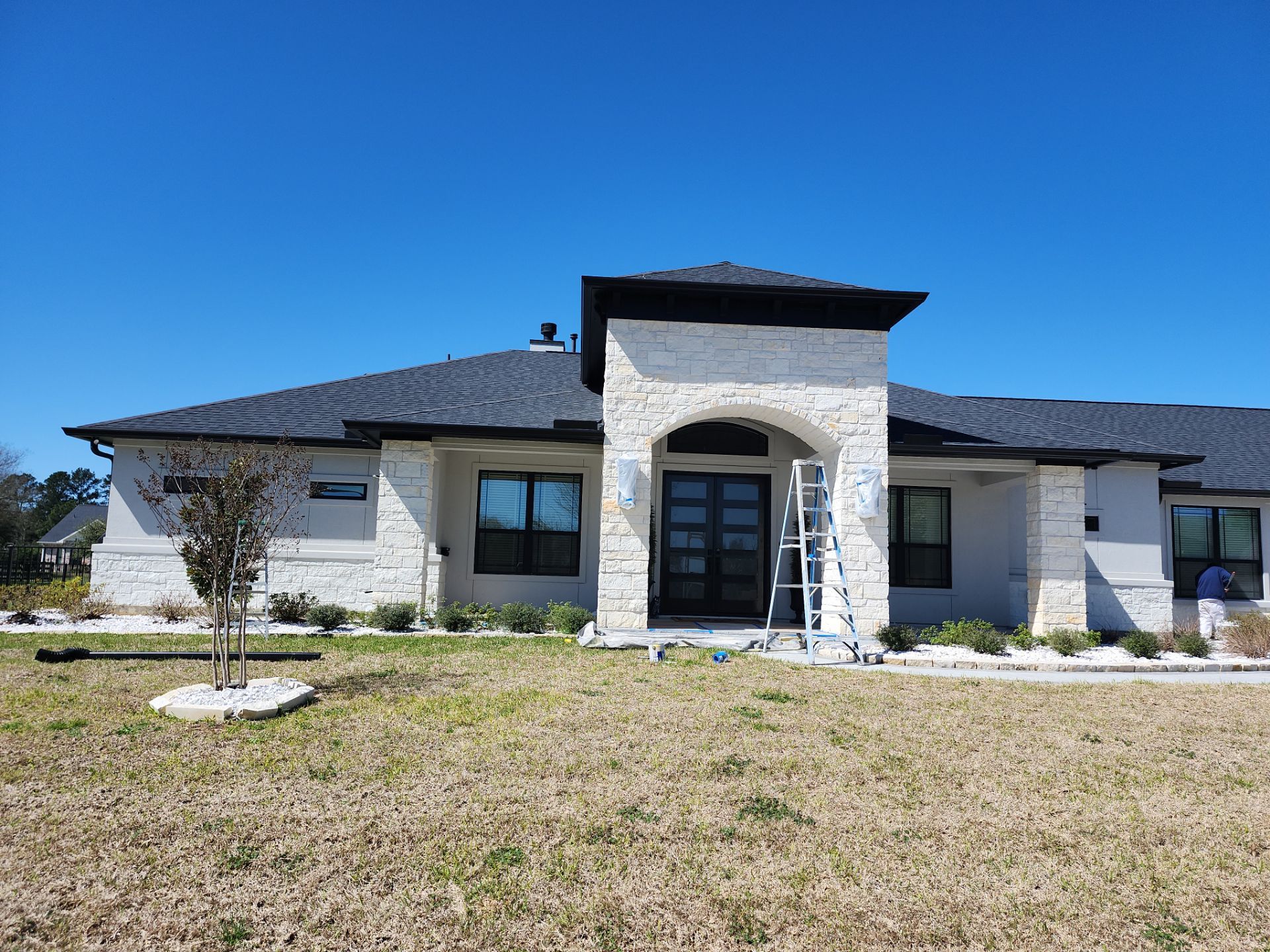 Tomball - Exterior stone Staining/Recoloring by Fresh Coat Painters of NW Houston