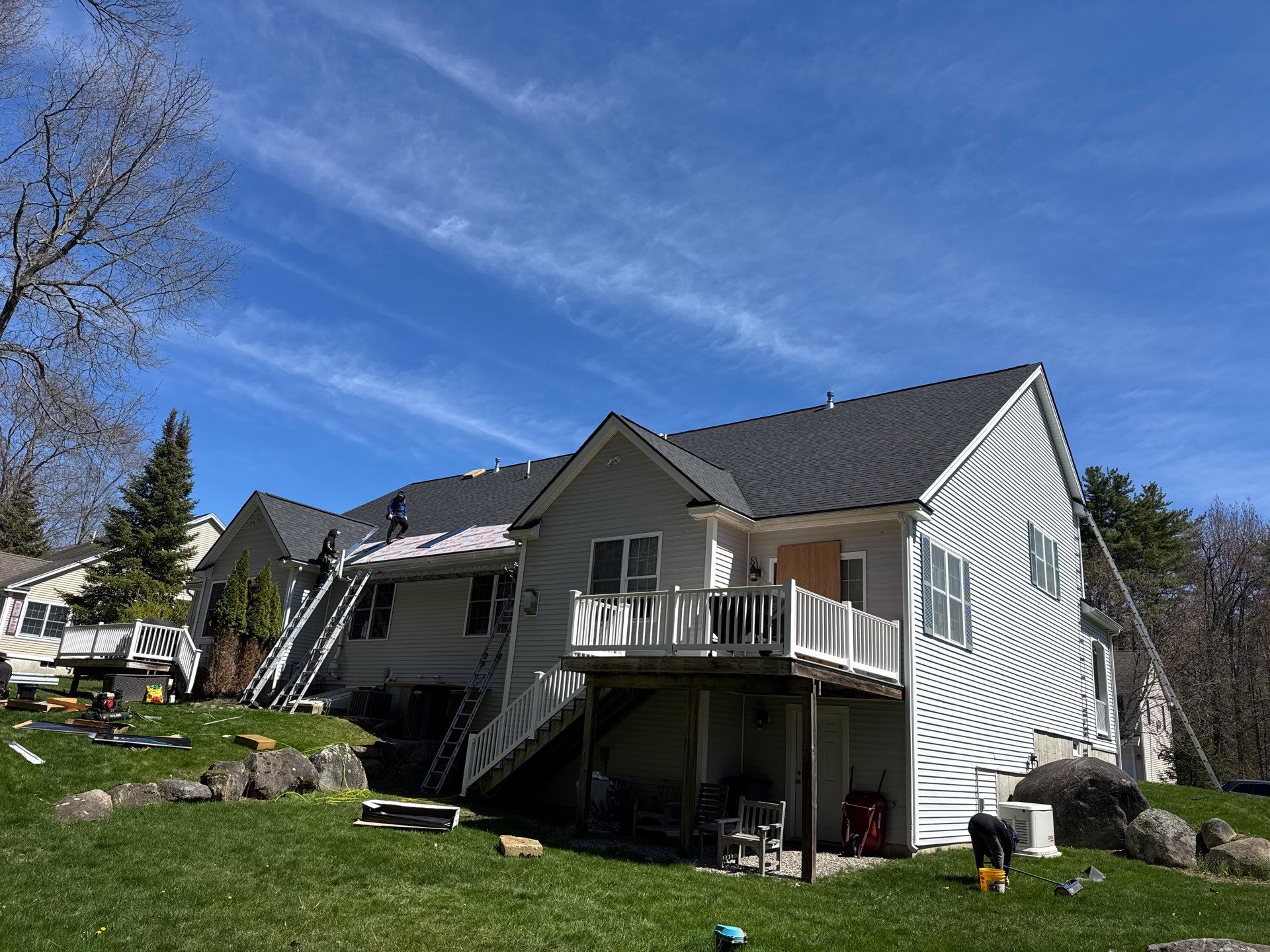 HOA Roof Replacement in Stratham, NH – 55 Square Duplex with Repairs & Ventilation Fixes by Compass exteriors