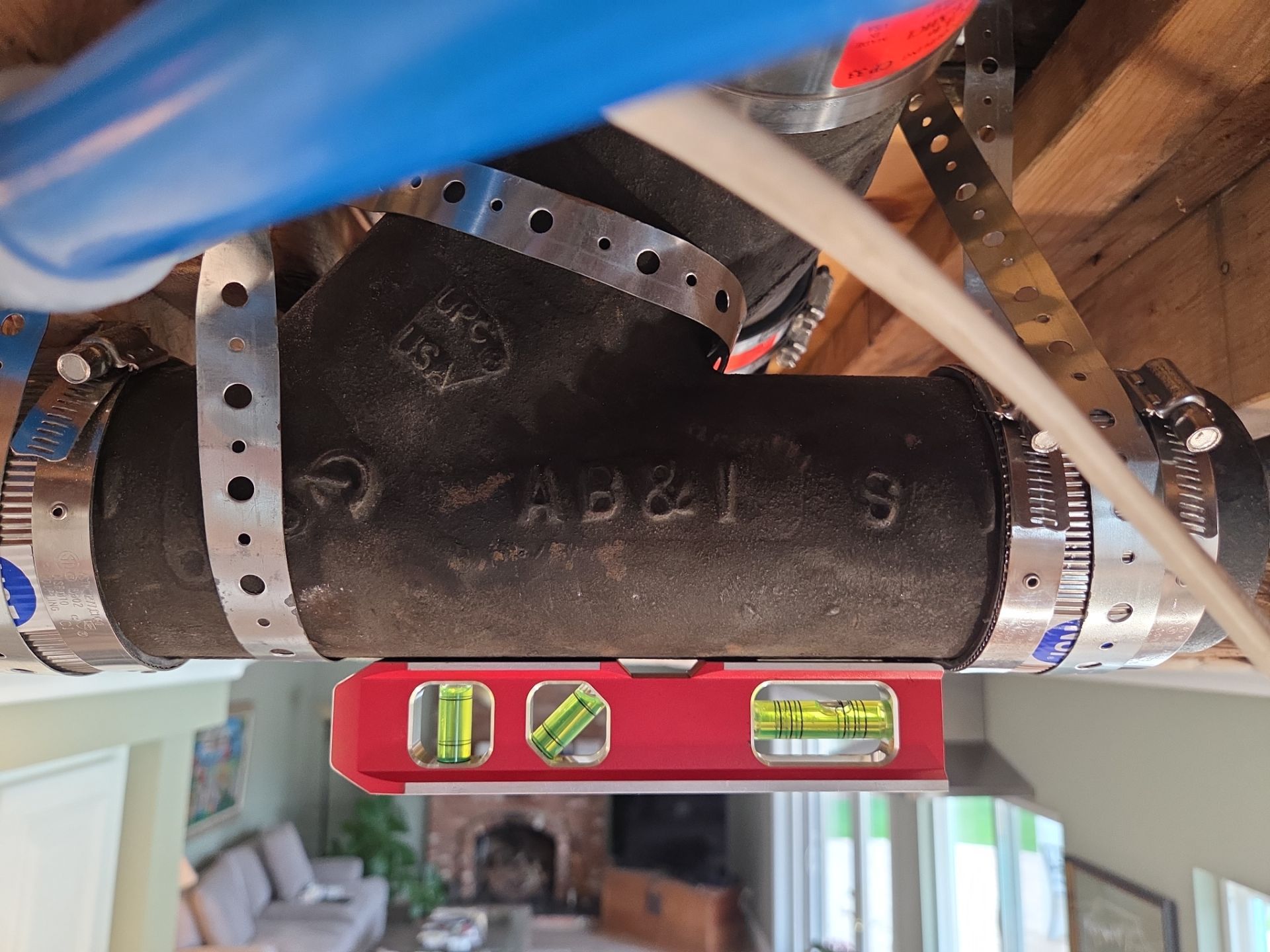 Dain line in Ceiling of Kitchen was bad by Professional Plumbing Inc 