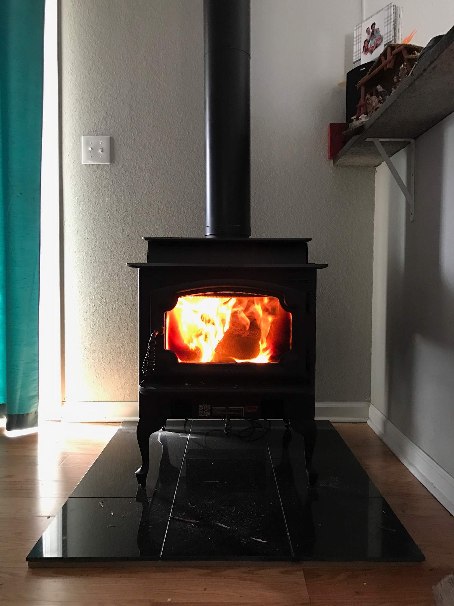 Freestanding Wood Stove by Premier Chimney and Roofing