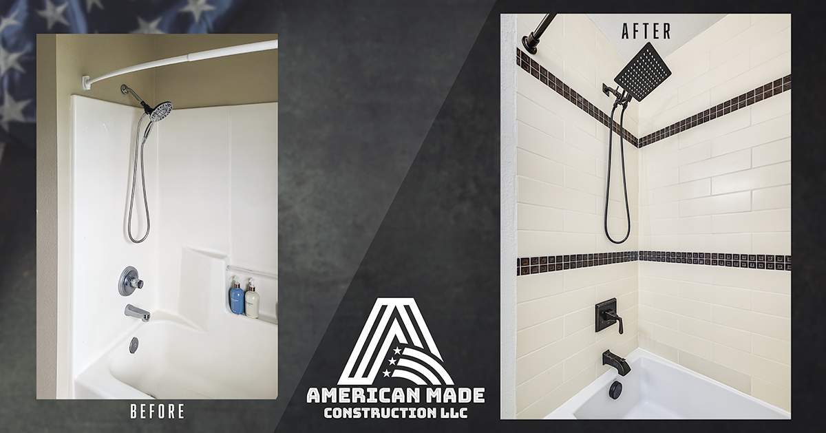 Milwaukie Dual Bathroom Remodel by American Made Construction 