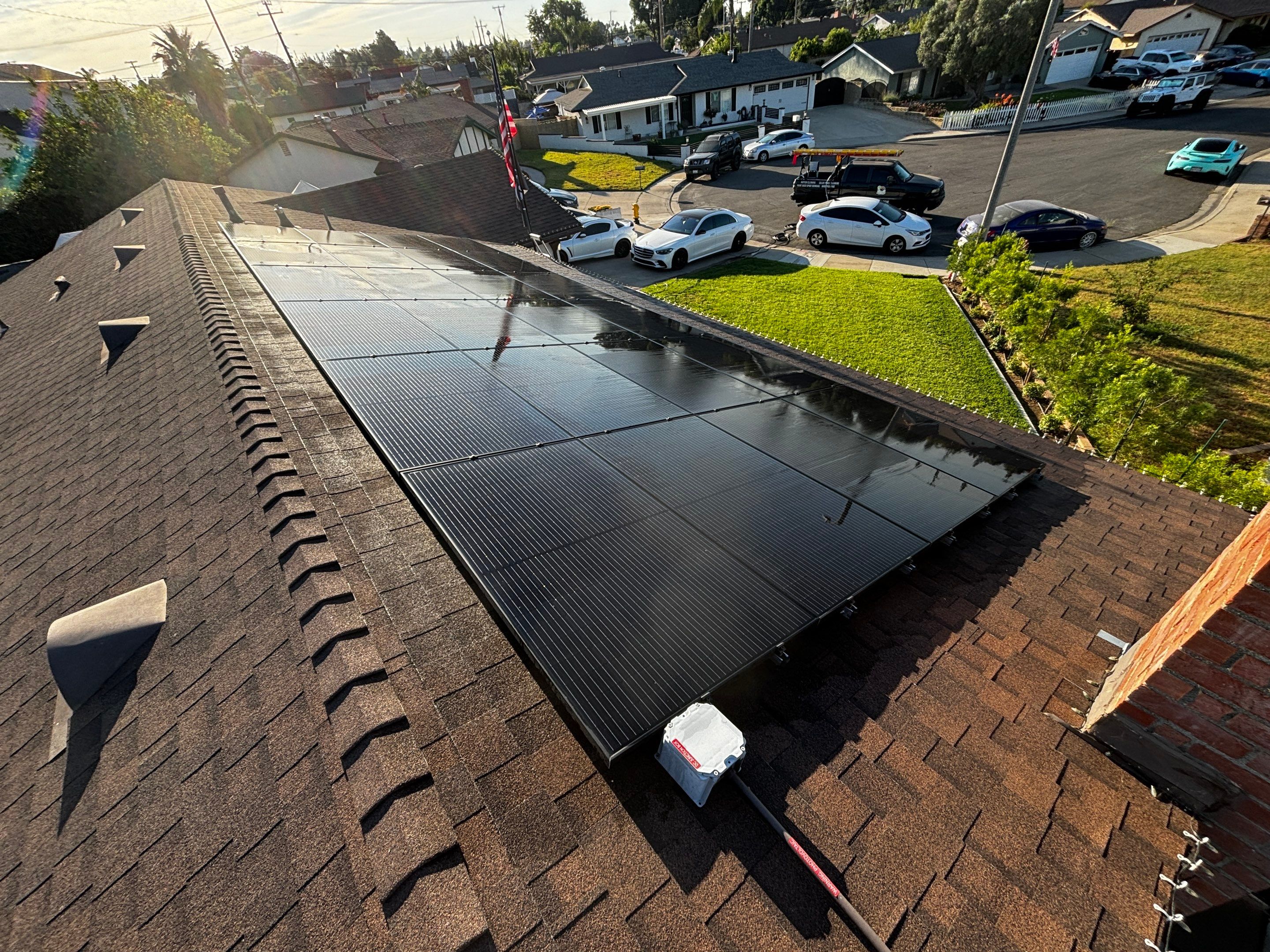 Residential Solar Panel Cleaning in Chino California by Palm Coast Solar Cleaning