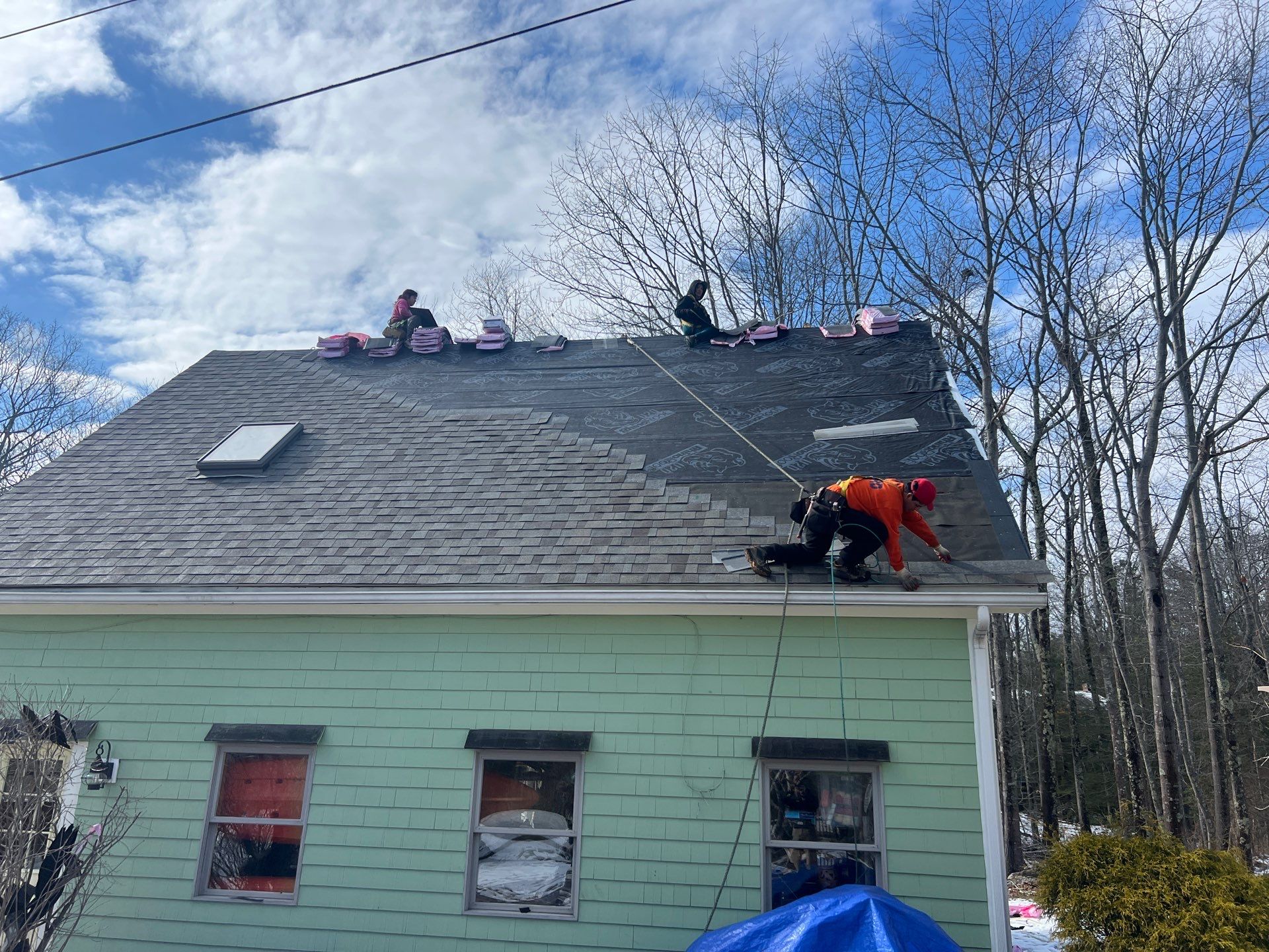 OC Roofing System Installed in Falmouth, ME by Tall pine roofing