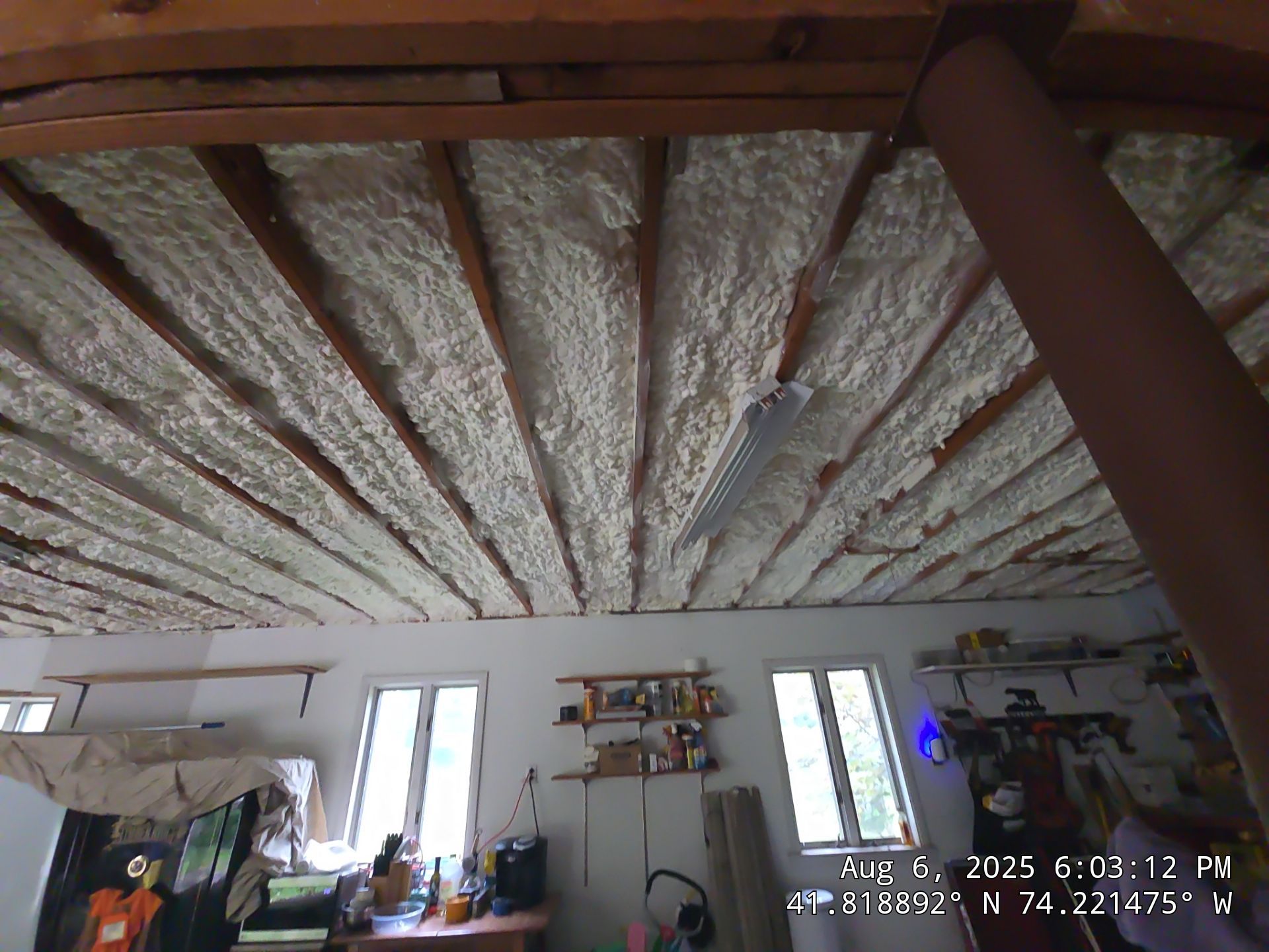 Master bedroom Exterior Walls using open cell spray foam by NYS Foam & Energy