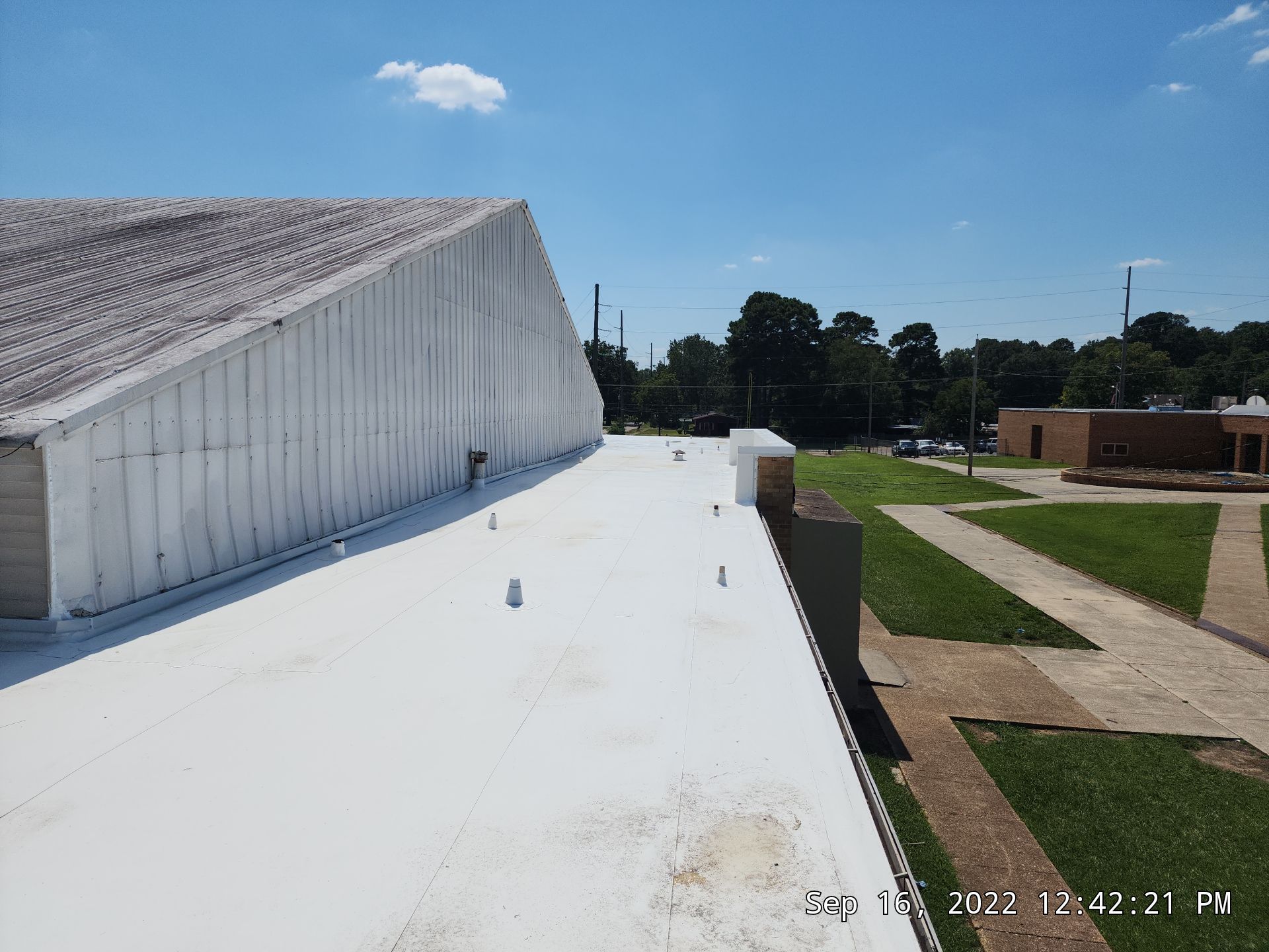 Commercial Roofing Installation using 60 mil PVC by Hostetler Roofing