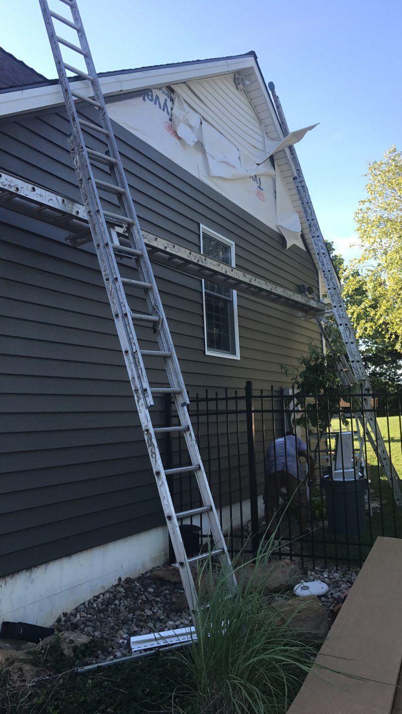 ROOF SIDING GUTTER REPLACEMENT after major Stom  using Owens Corning Duration and Alside Prodigy Siding by Gorilla Exteriors Contracting, LLC