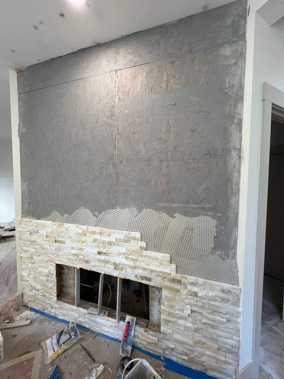 Fireplace Stone Work by Handyman State LLC