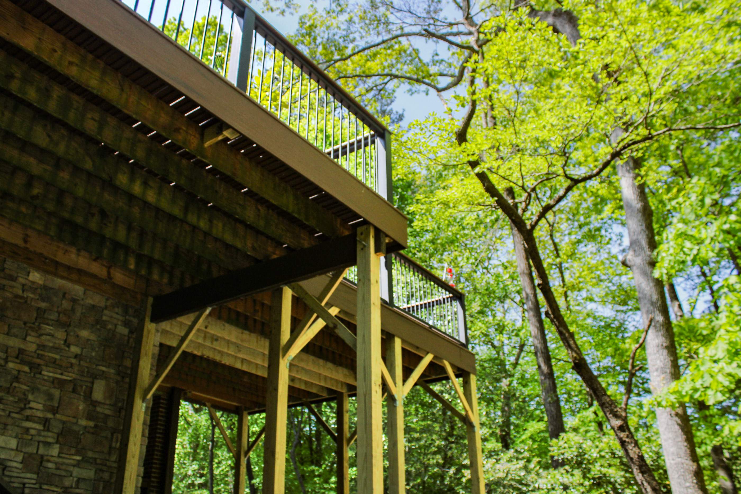 Timbertech Deck Resurface with Trex Transcends Drink Rail Install in Decatur, GA by Nelson Exteriors 