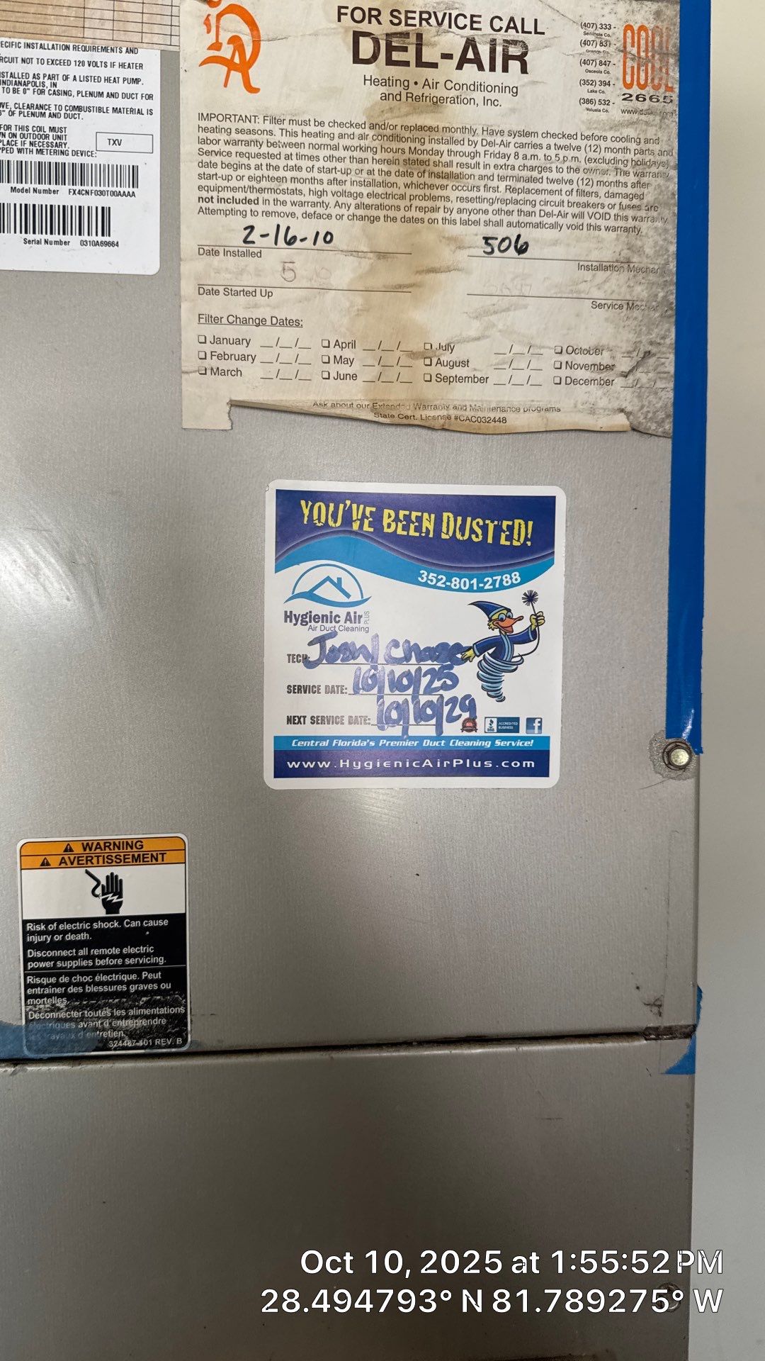 Air Duct and Dryer Vent Cleaning in Clermont by Hygienic Air, Inc