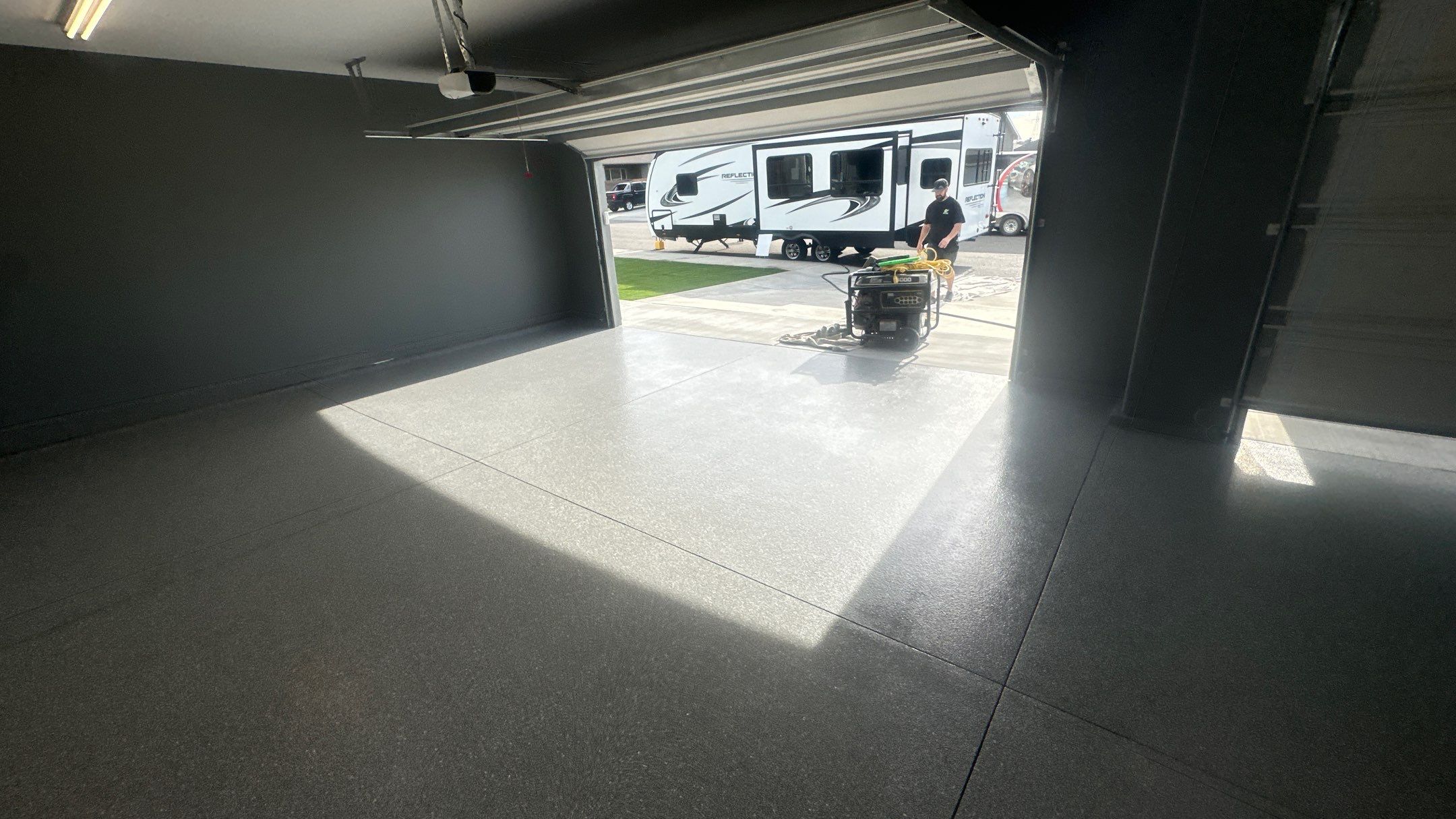 Garage Transformation using Canfield Hybrid  by Croc Coatings, LLC