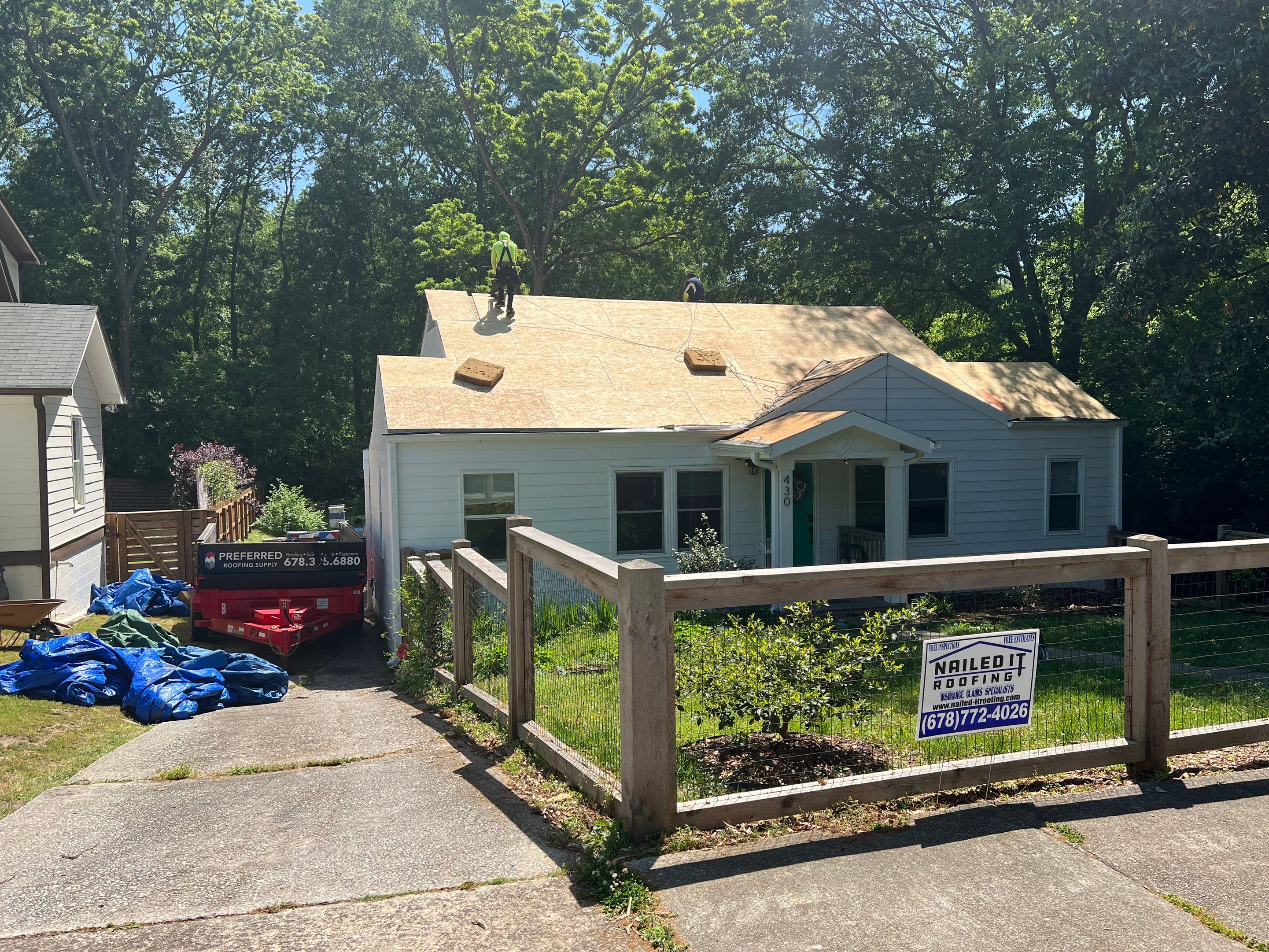 Roof Replaced and interior repaired by Nailed It Roofing & Remodeling LLC