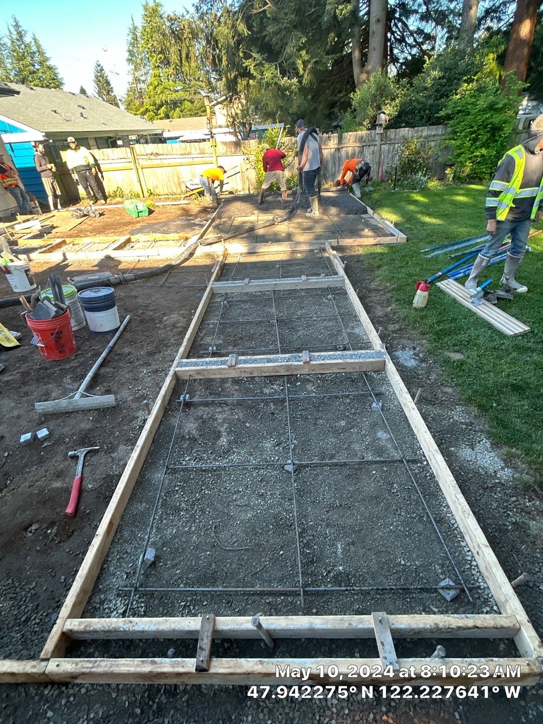 John | Concrete Backyard Walkway by Jireh Asphalt & Concrete Inc 