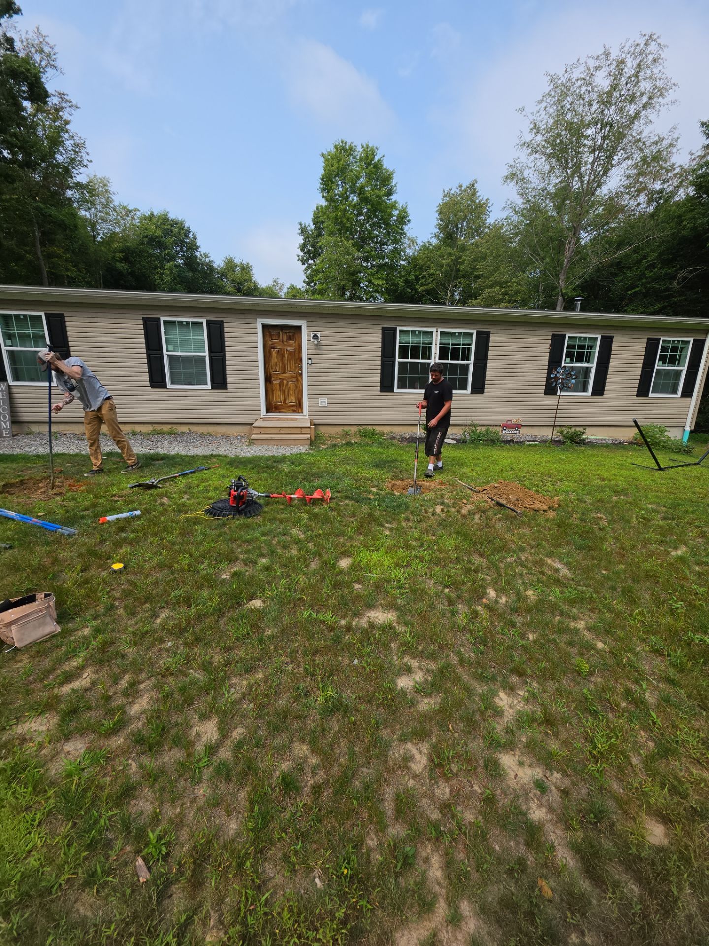 Custom Timber Frame Gable Porch Addition in Leechburg by Cousins Roofing Siding & Decks