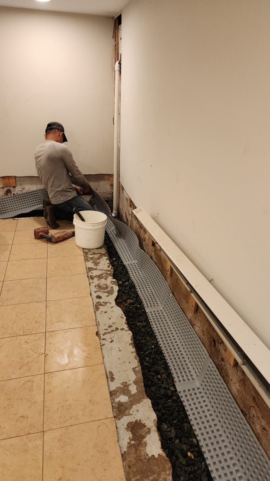 Interior French Drain Newton NJ by Pure Service Pro, LLC 