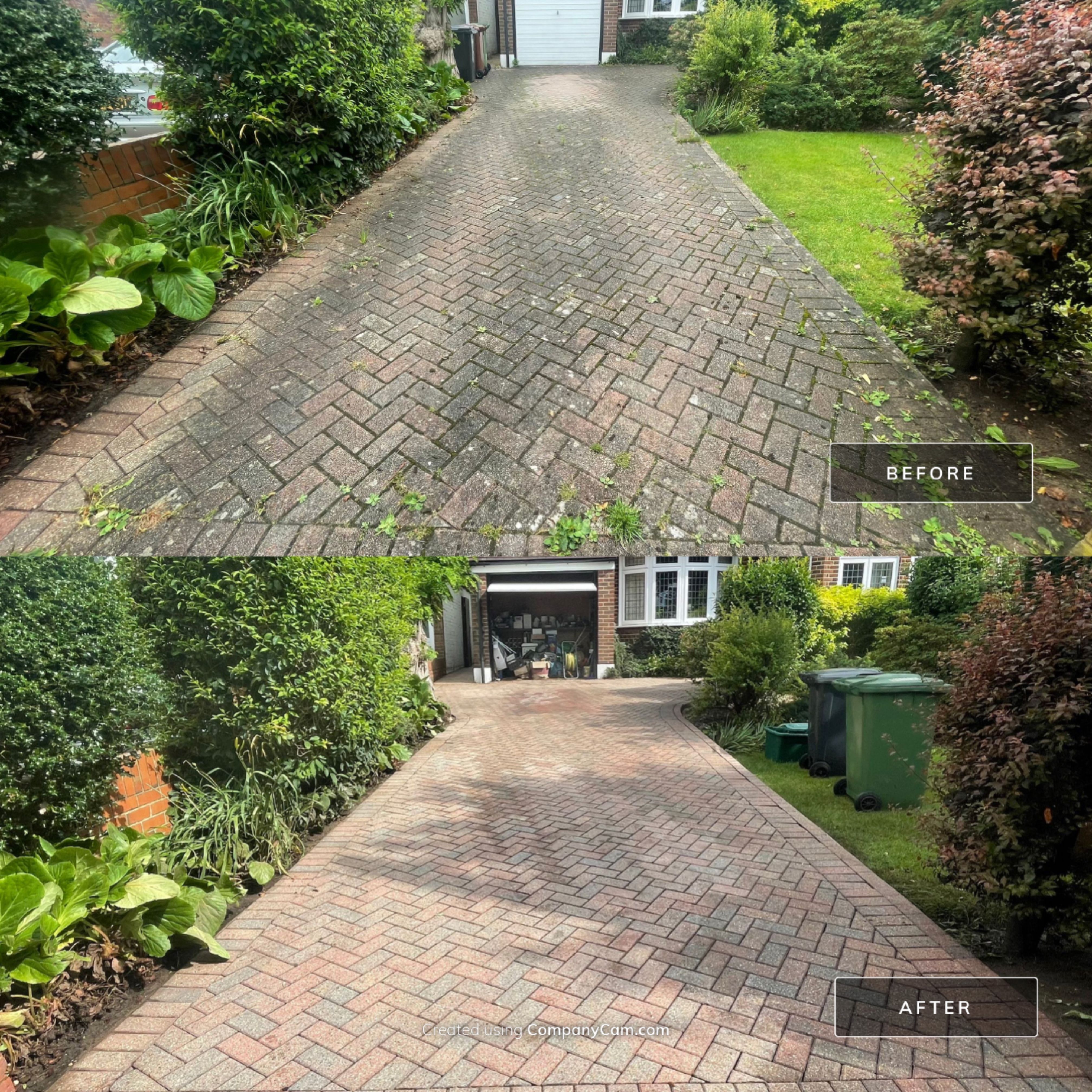 Roof and Driveway Clean using Honda 15lpm Low Pressure Washing Machine by Ges Exterior Cleaning ltd